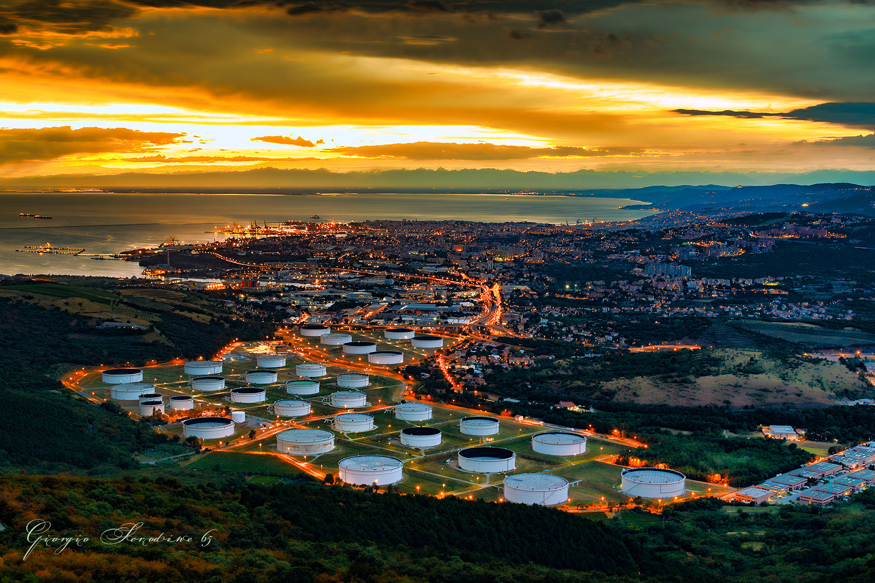 trieste seen from socerb slovenia