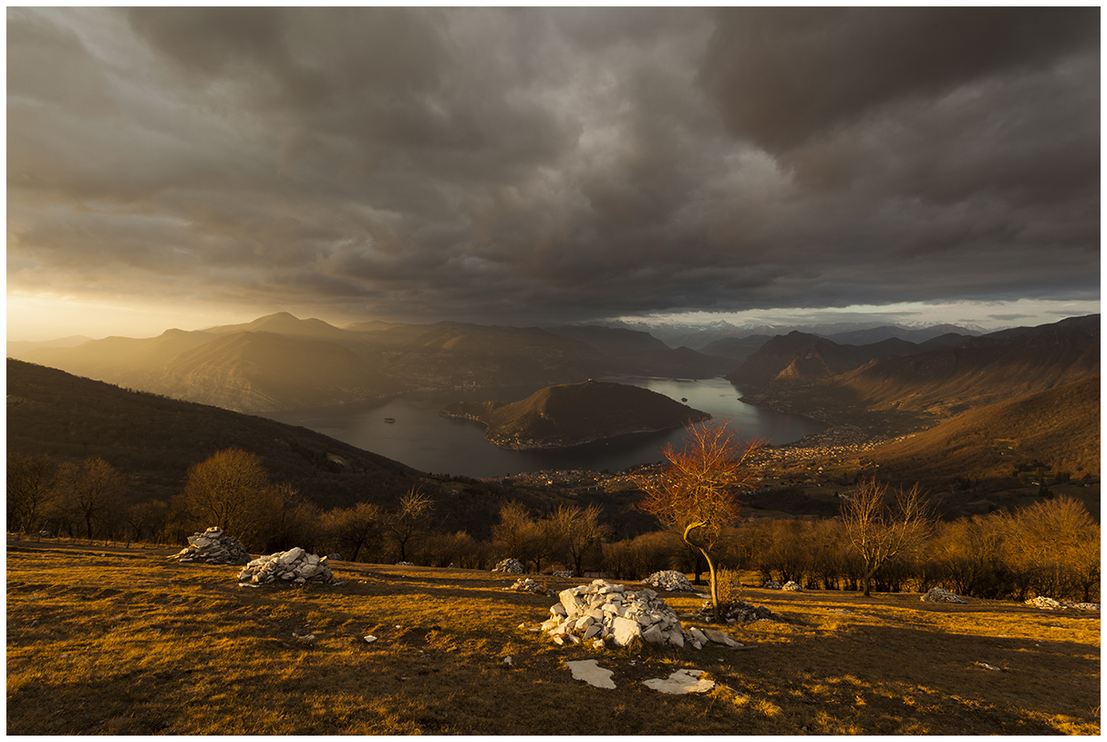 thunderstorm on Lake Iseo