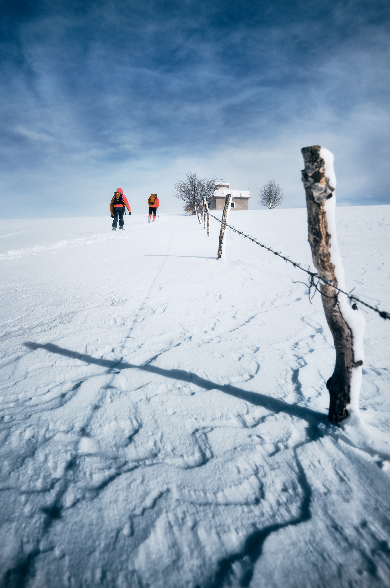 Cima Corno d'Aquilio, vento e gelo.