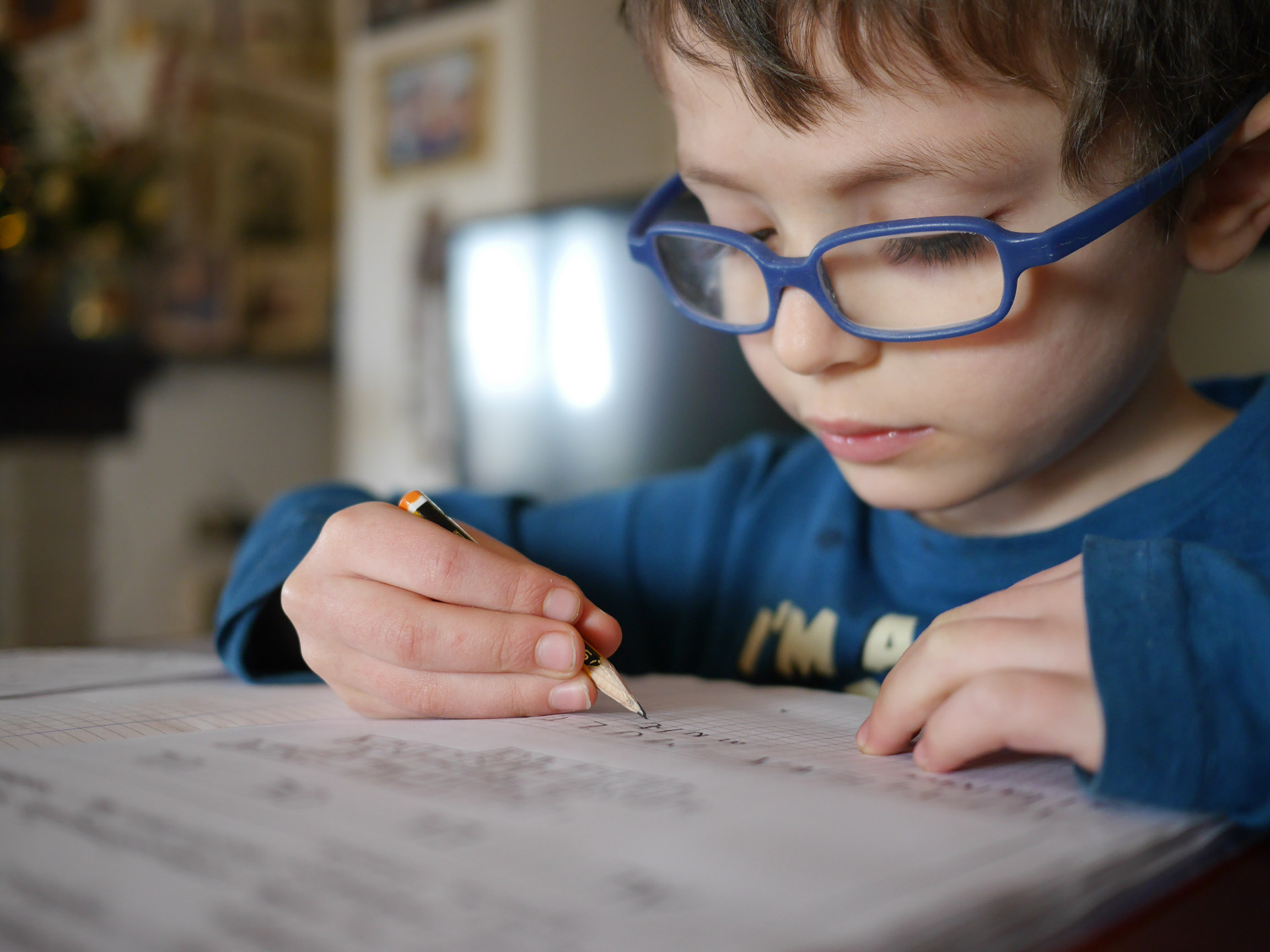 Gigi does her homework