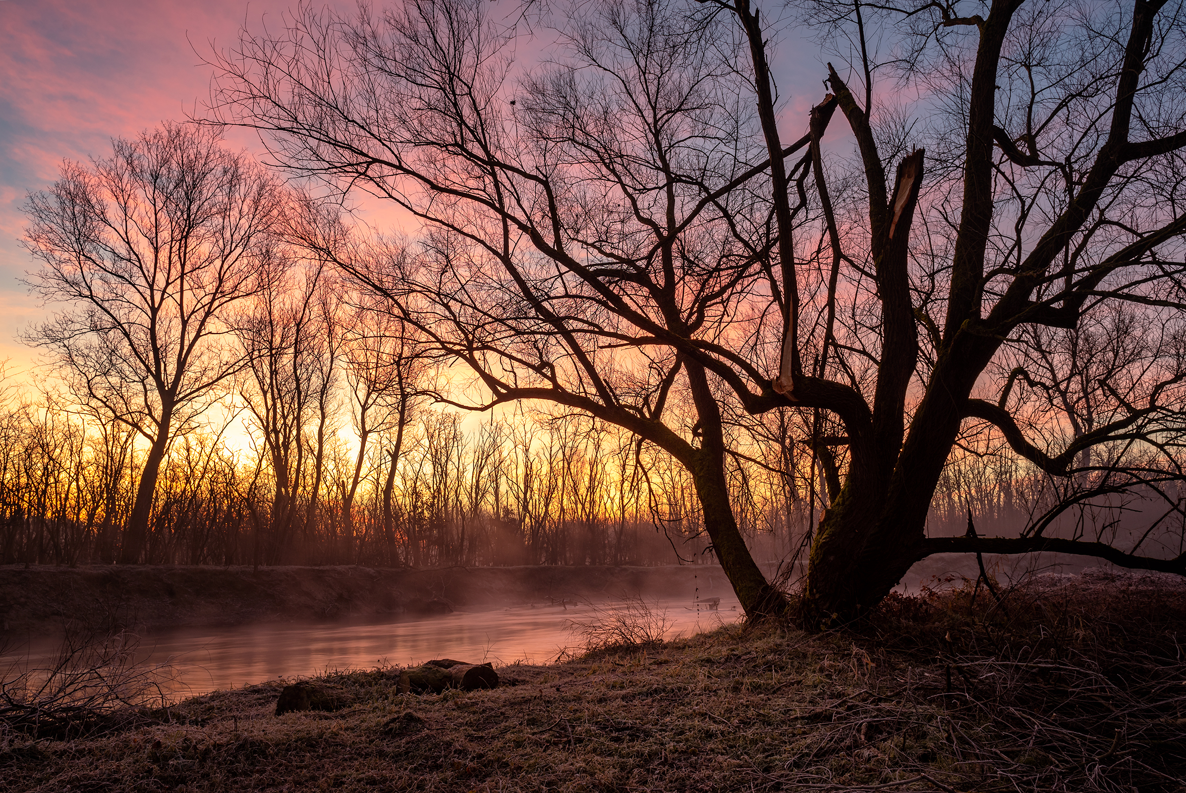 Alba sulle rive del torrente Terdoppio