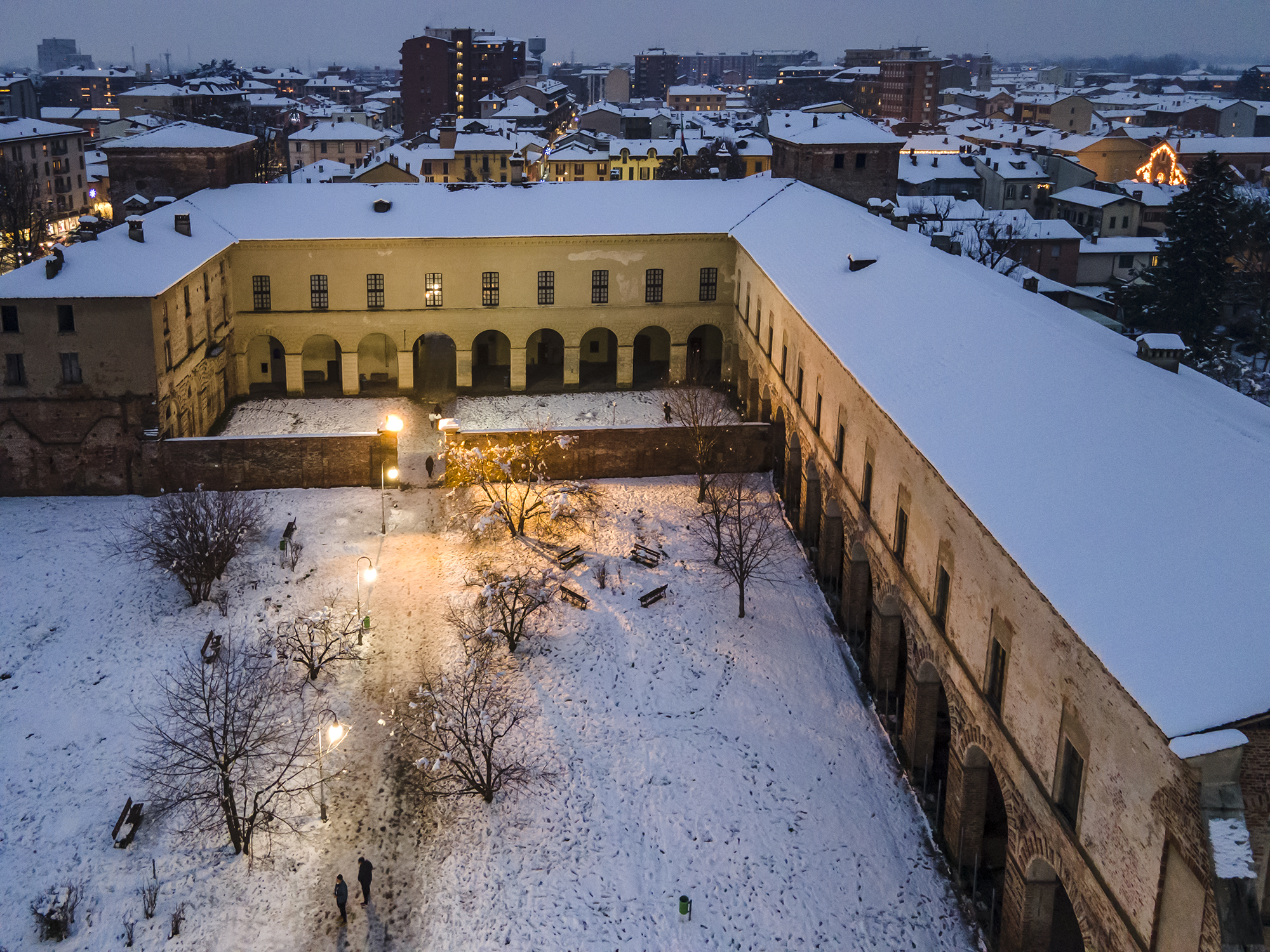 Castello Mediceo Melegnano con Neve