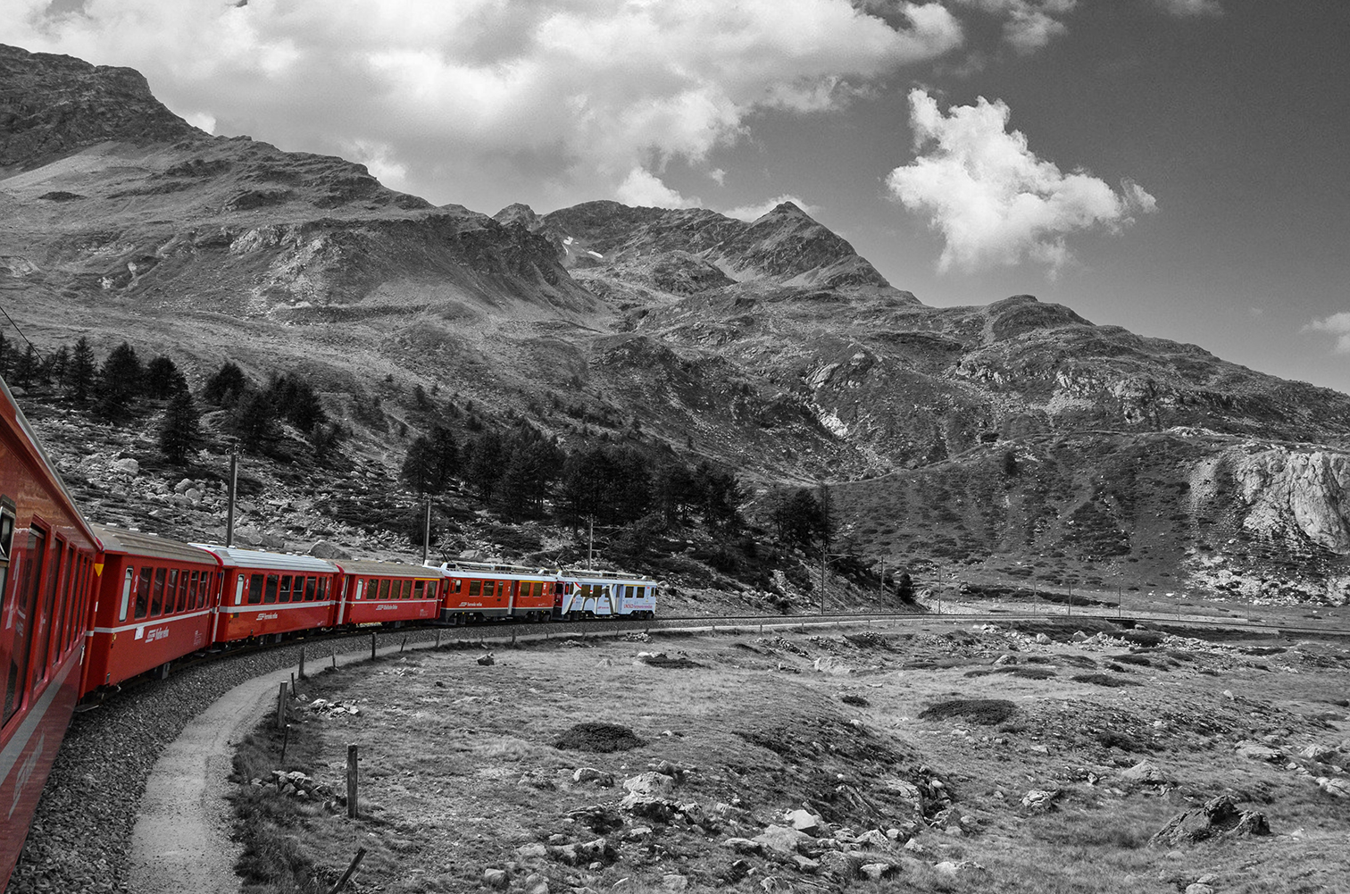 il trenino rosso del Bernina