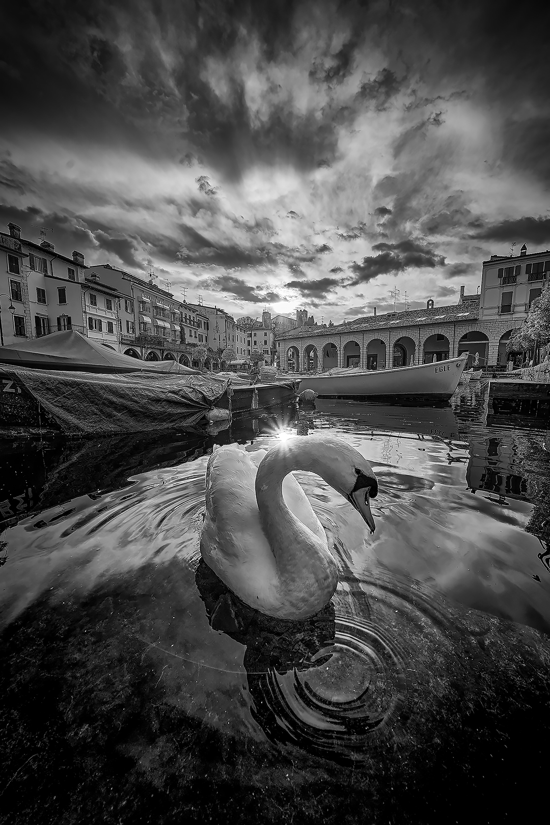 Luci ed ombre sul porticciolo.