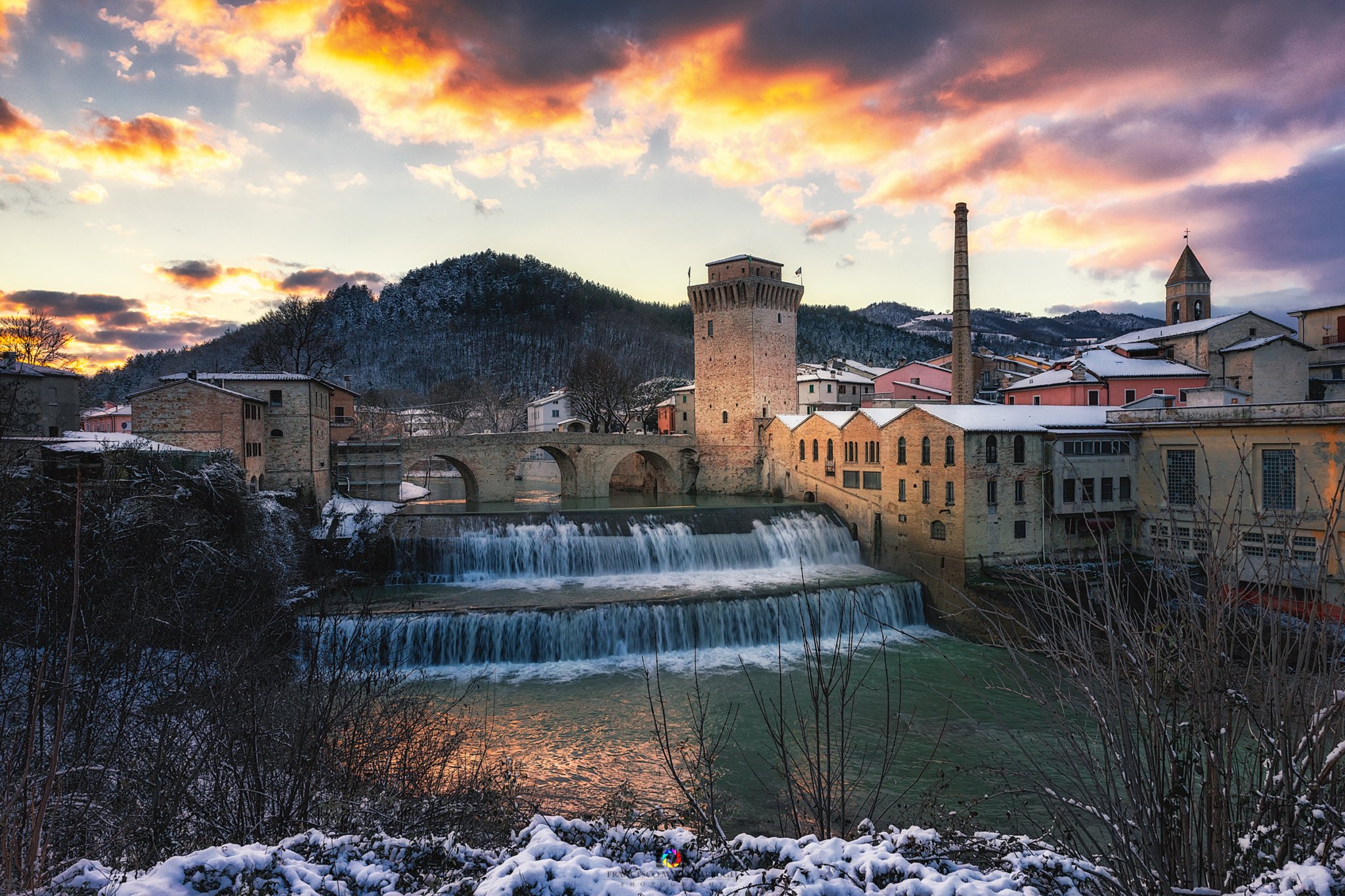 Fermignano, sunset of 13/02/2021