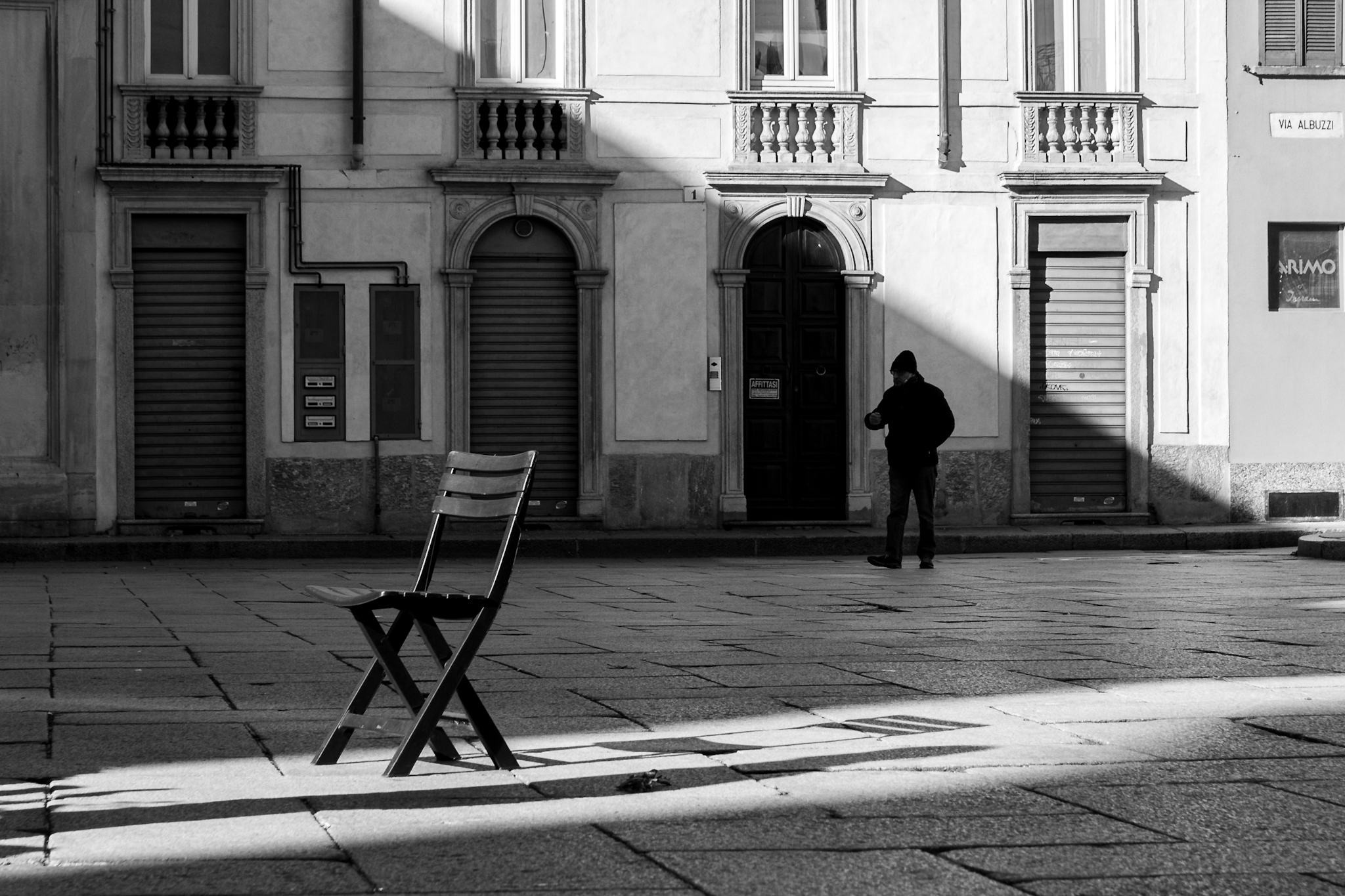 Even the chairs, in their small way, distance themselves