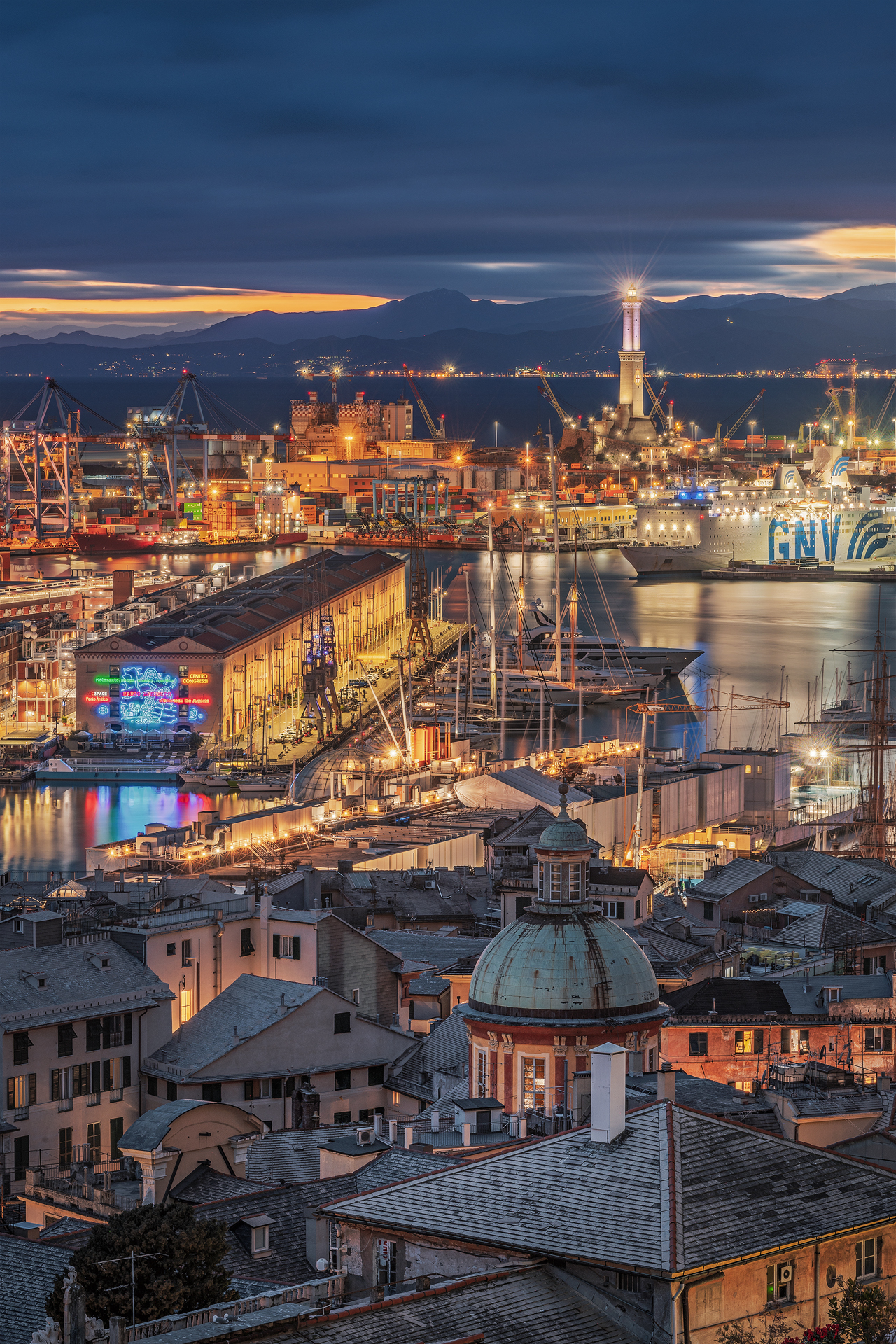 Blue Hour in Genoa