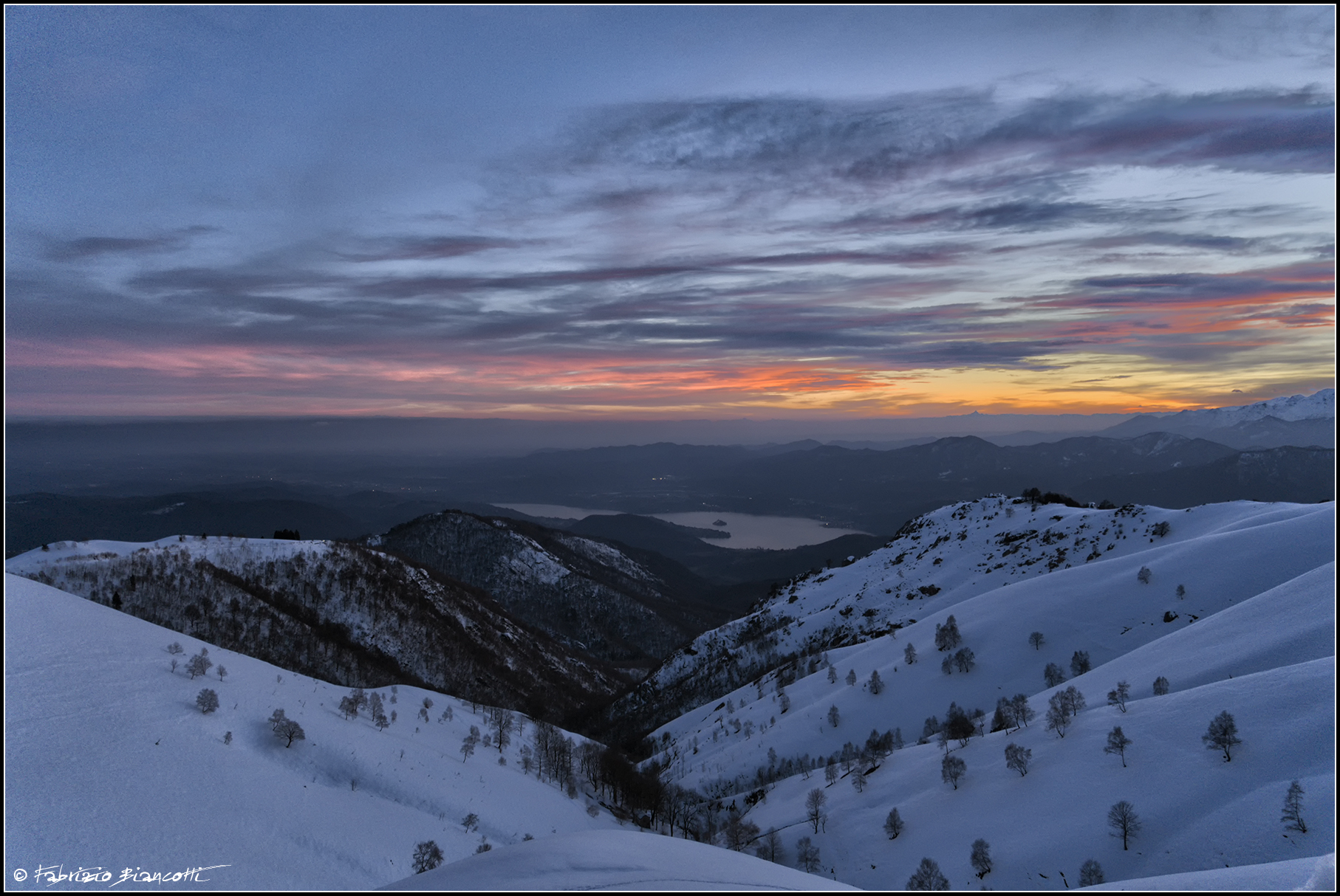 Il primo tramonto in montagna