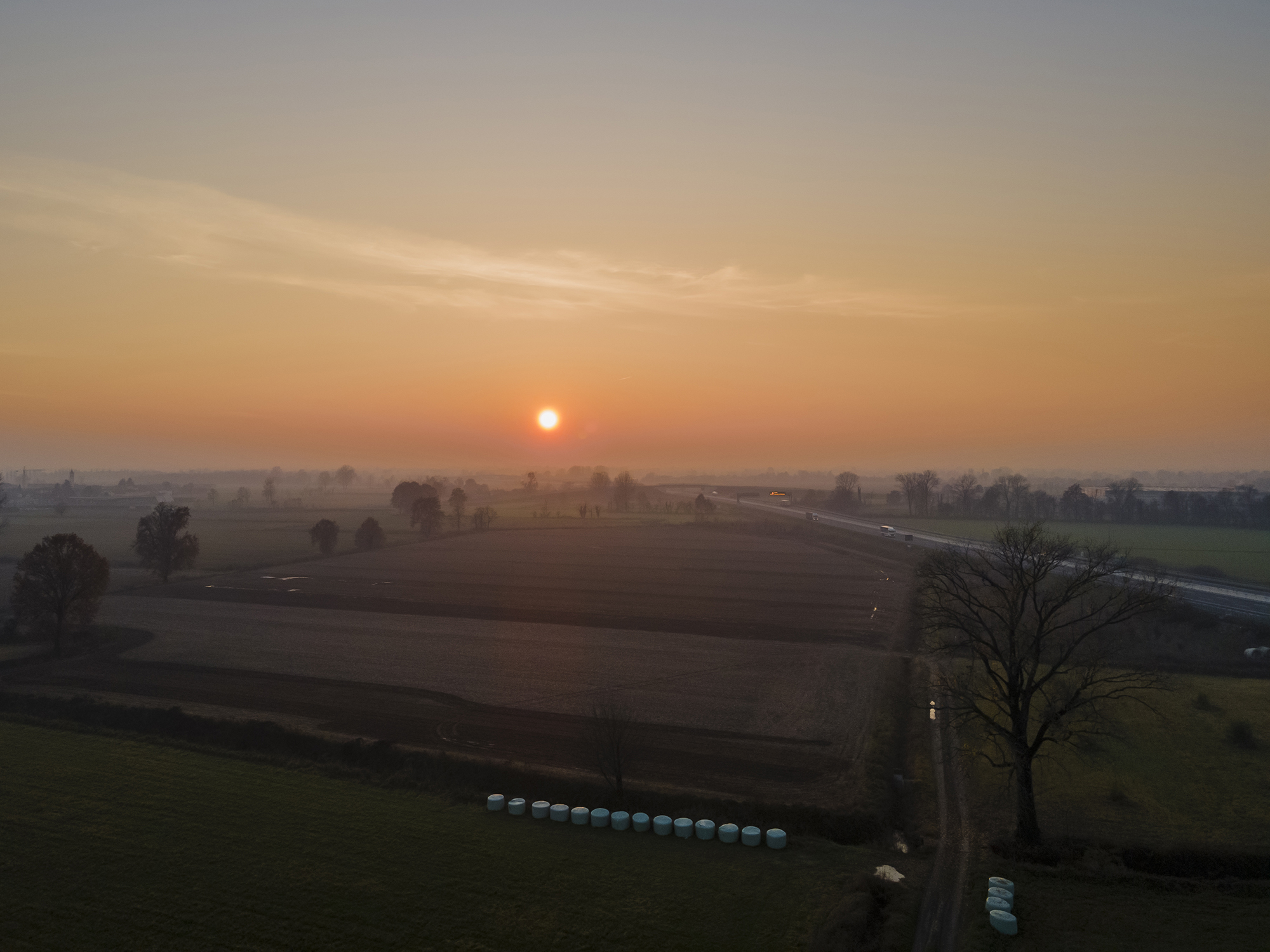 Il solito tramonto invernale  ma scattato col drone