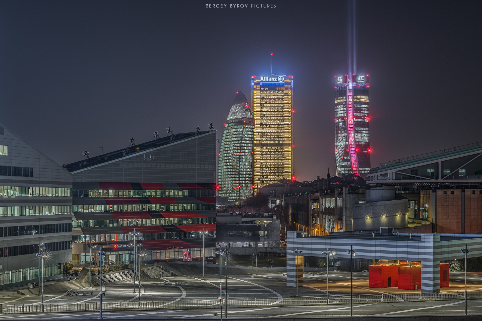 Casa Milan against the backdrop of City Life - Milan