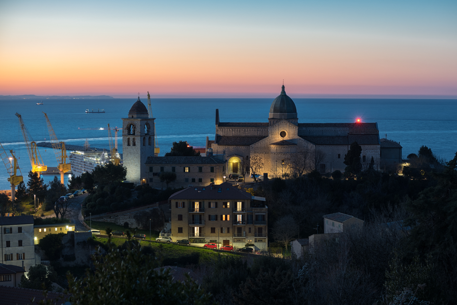 Sunset over Ancona Cathedral
