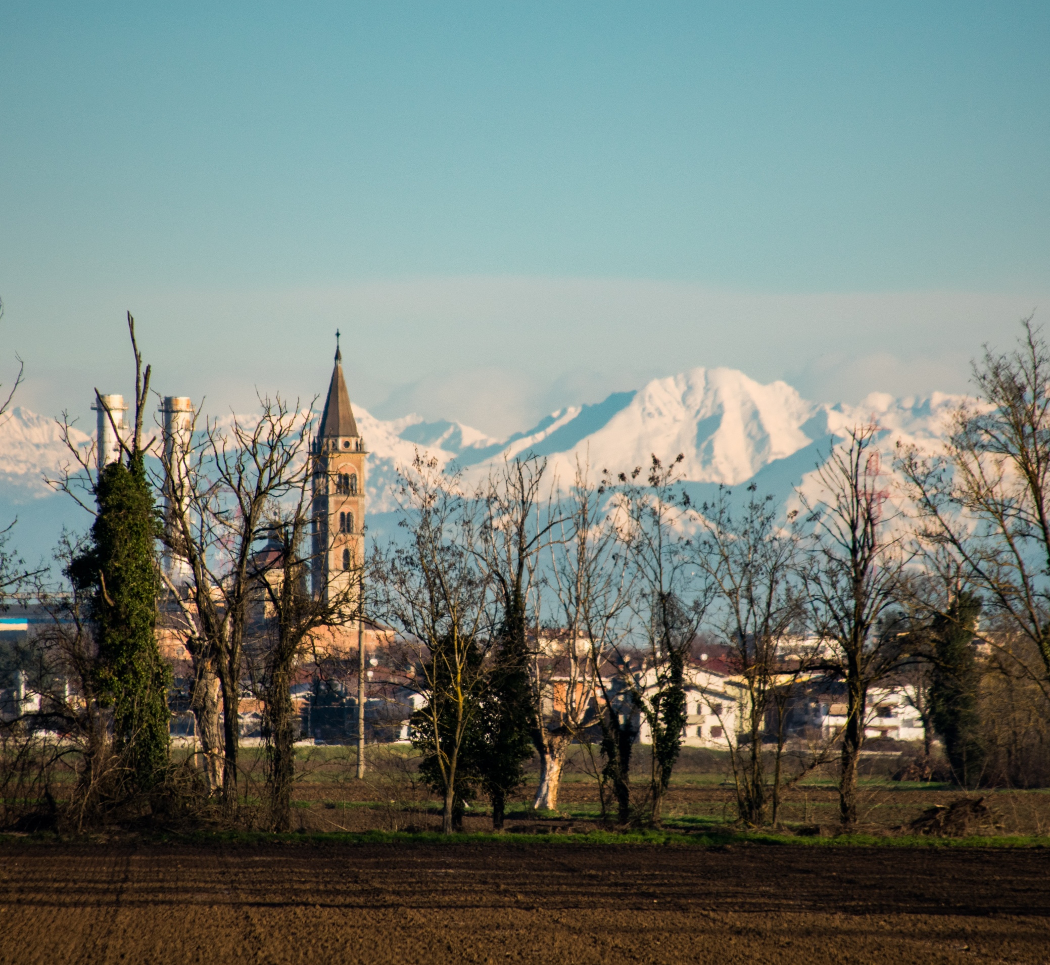 The Alps as seen from Piacenza