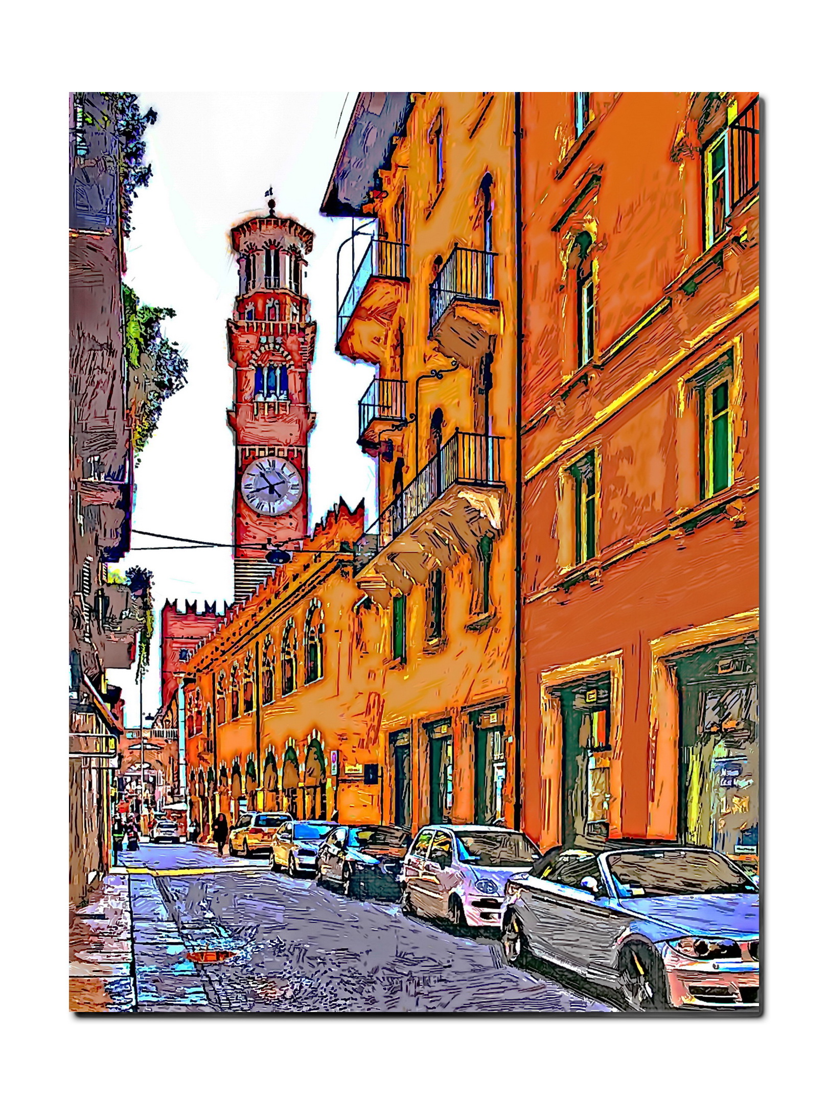 Verona - Via Pellicciai and Torre dei Lamberti