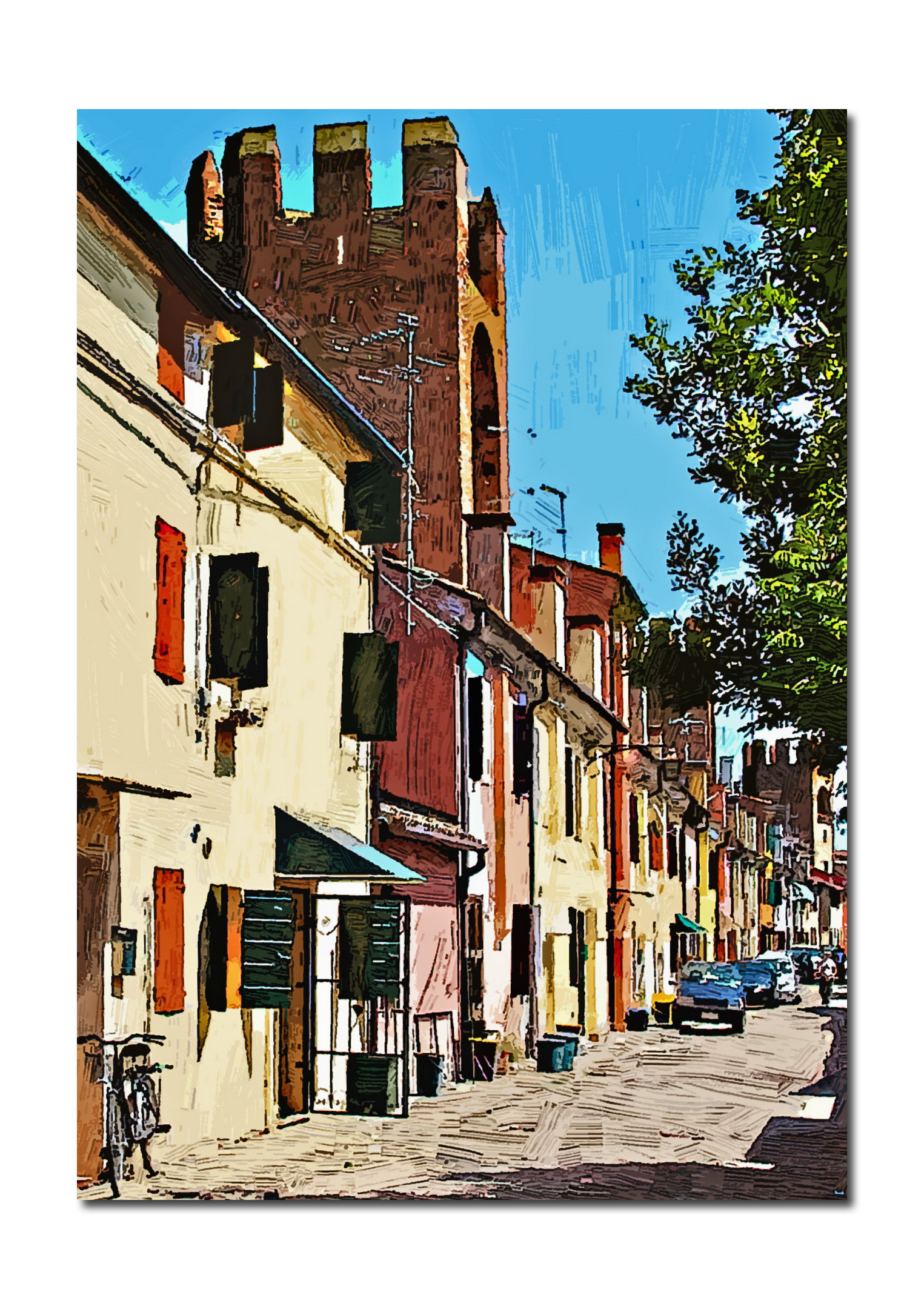 Montagnana - Houses along the walls