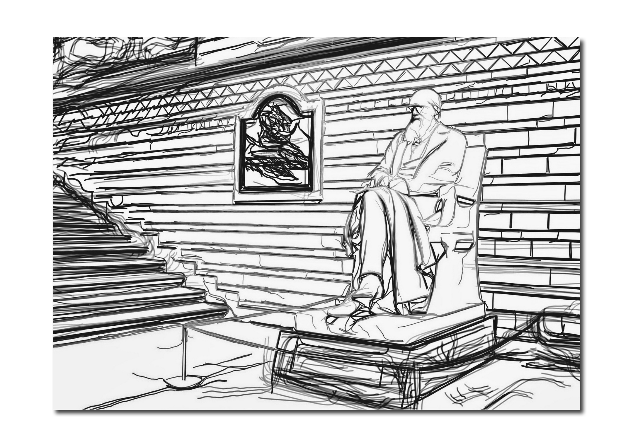 London - Statue of Charles Darwin