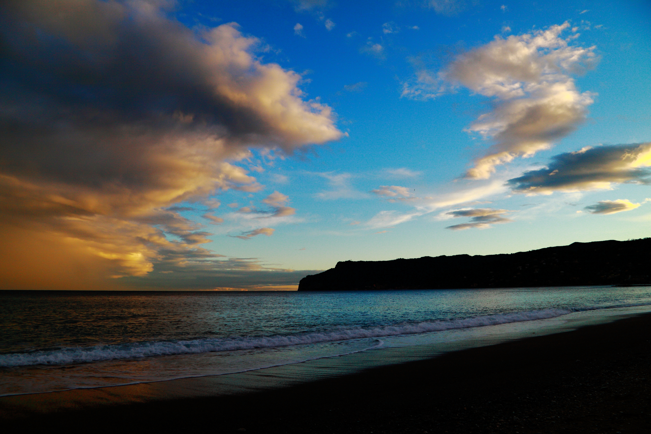 Sunset over Spotorno.