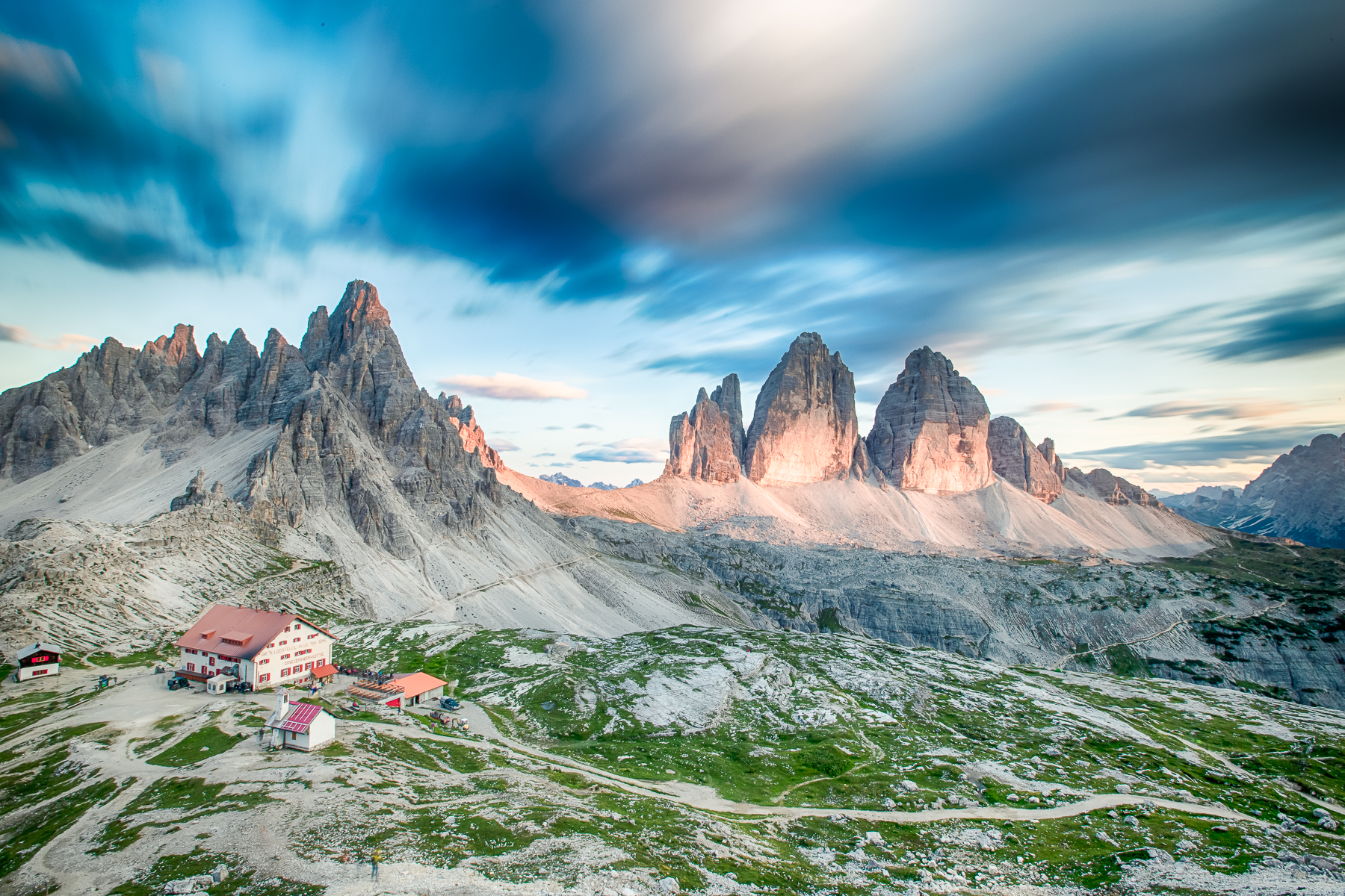 tramonto alle 3 cime di Lavaredo