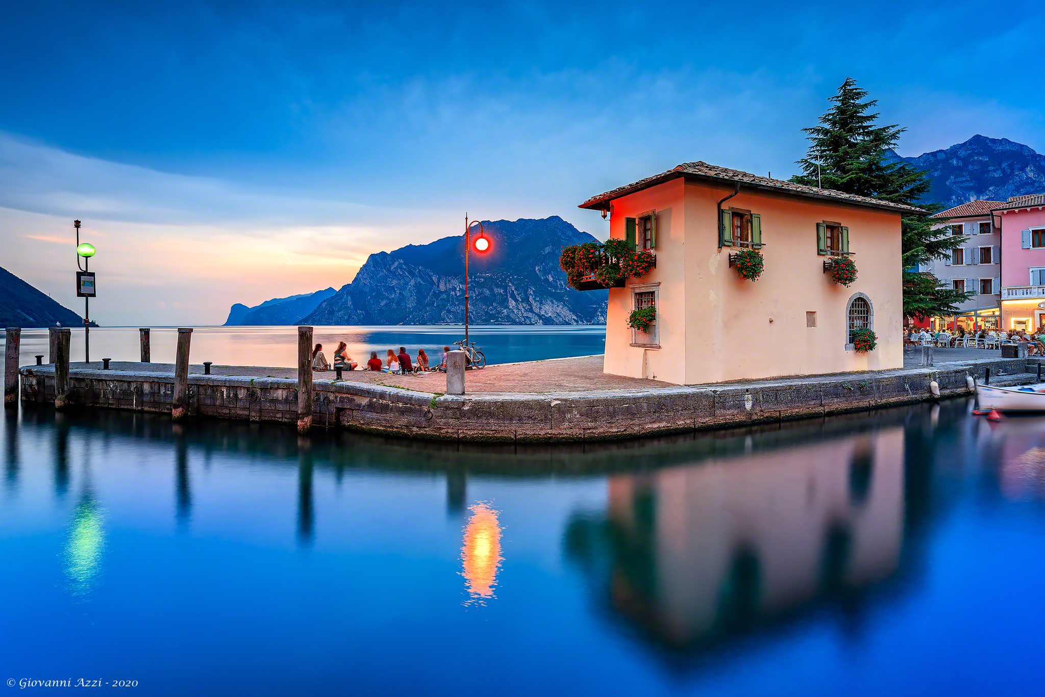 Watching the sunset in Nago-Torbole