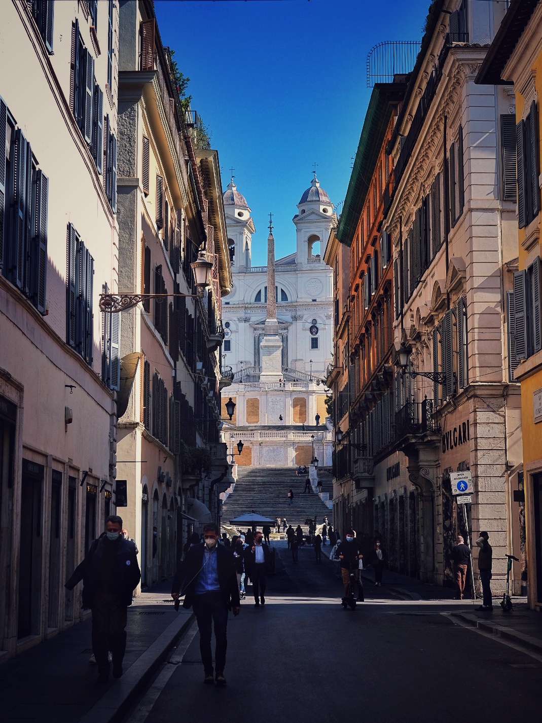 Trinità dei Monti staircase from Via Condotti