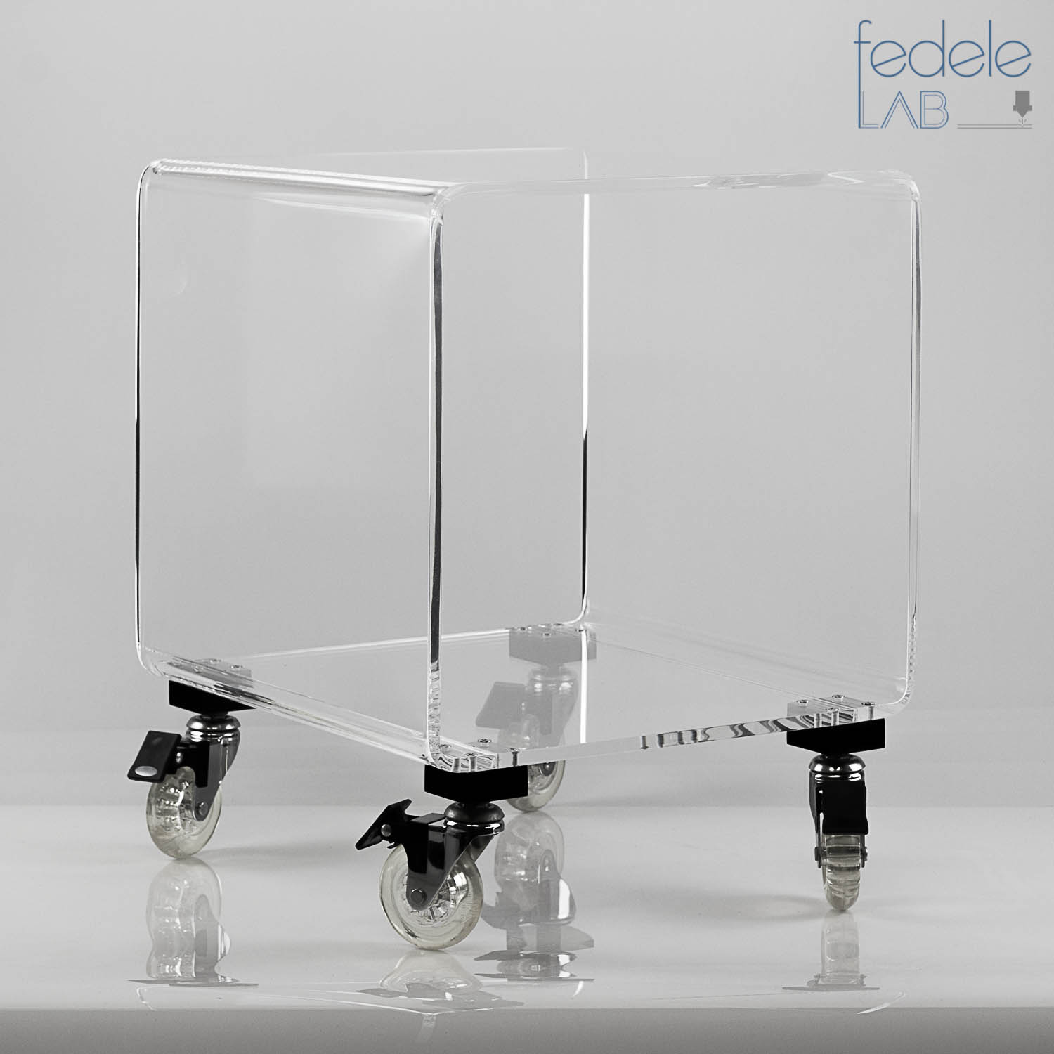 Plexiglass bedside table