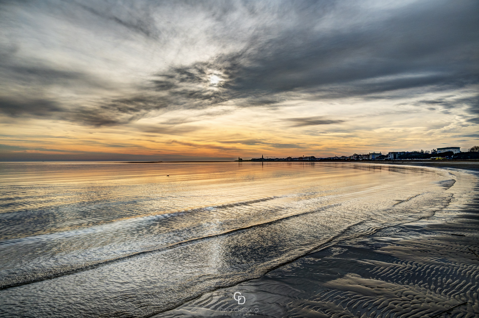 Caorle al tramonto d'inverno