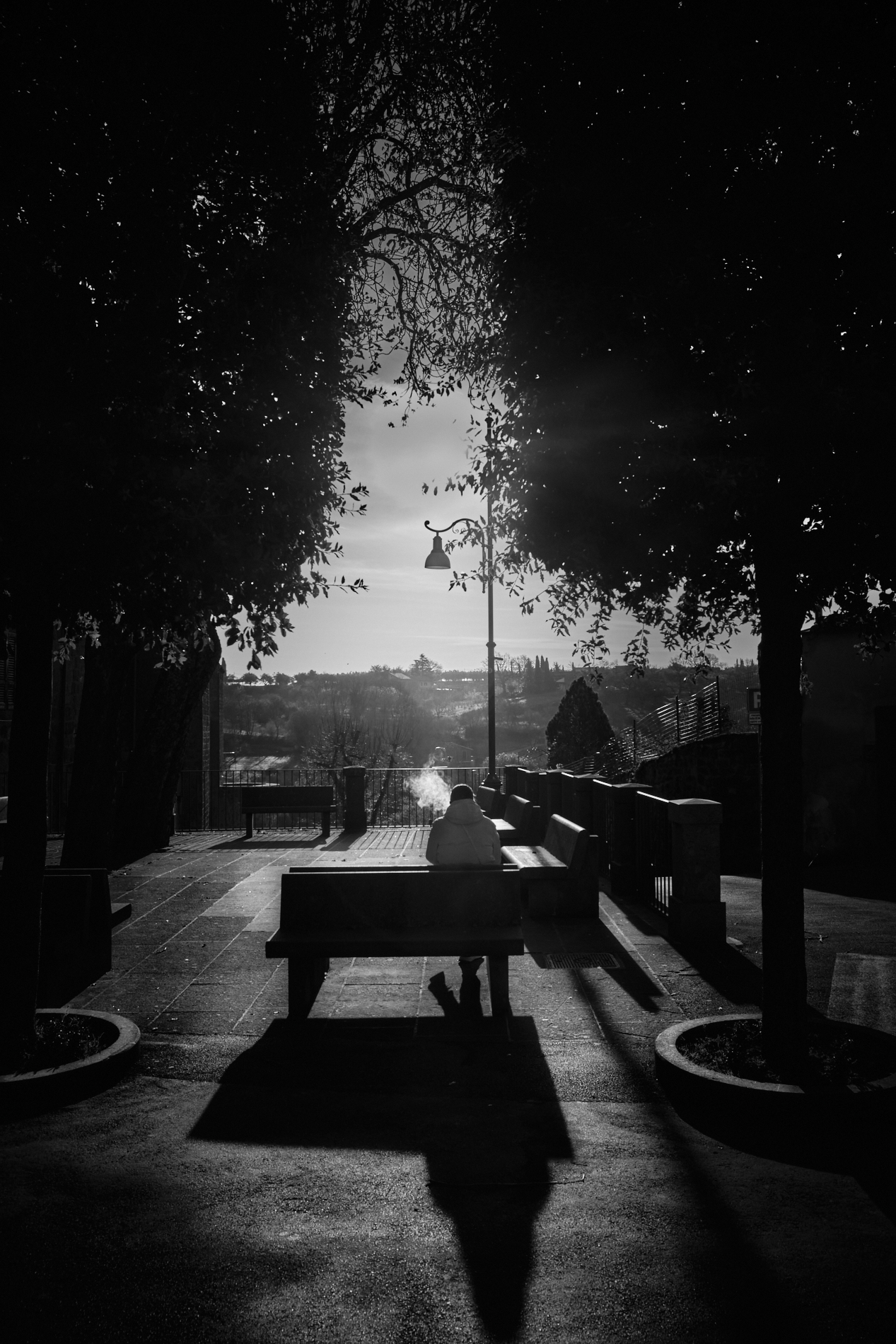 Backlight in smoke
