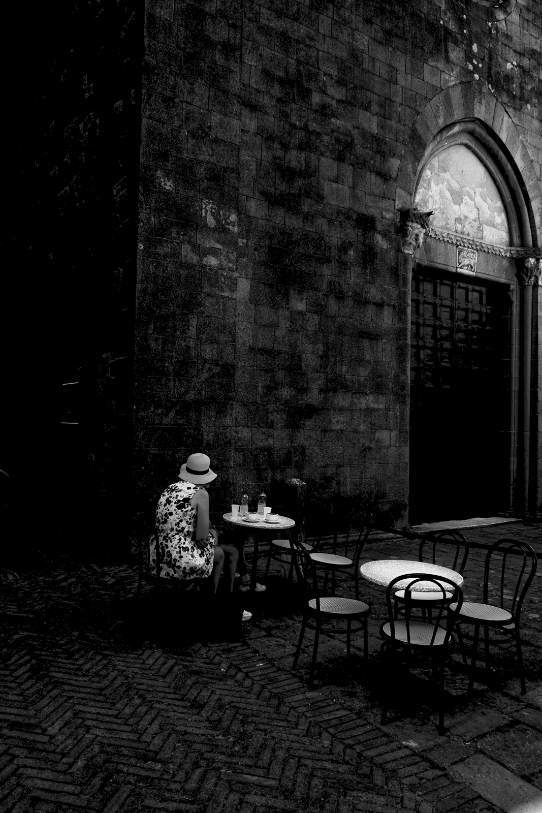 Sitting in that café