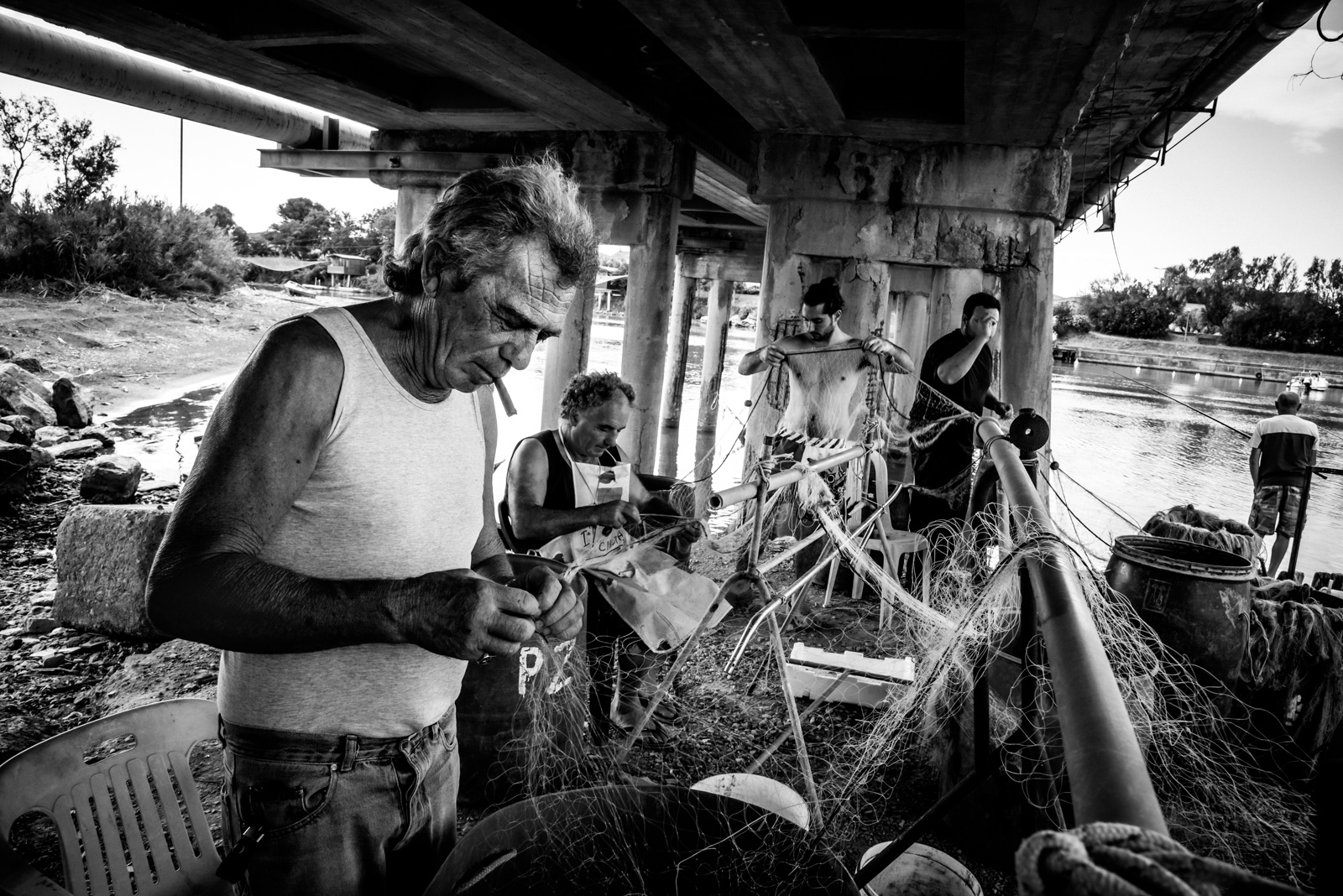 Furrows along the face