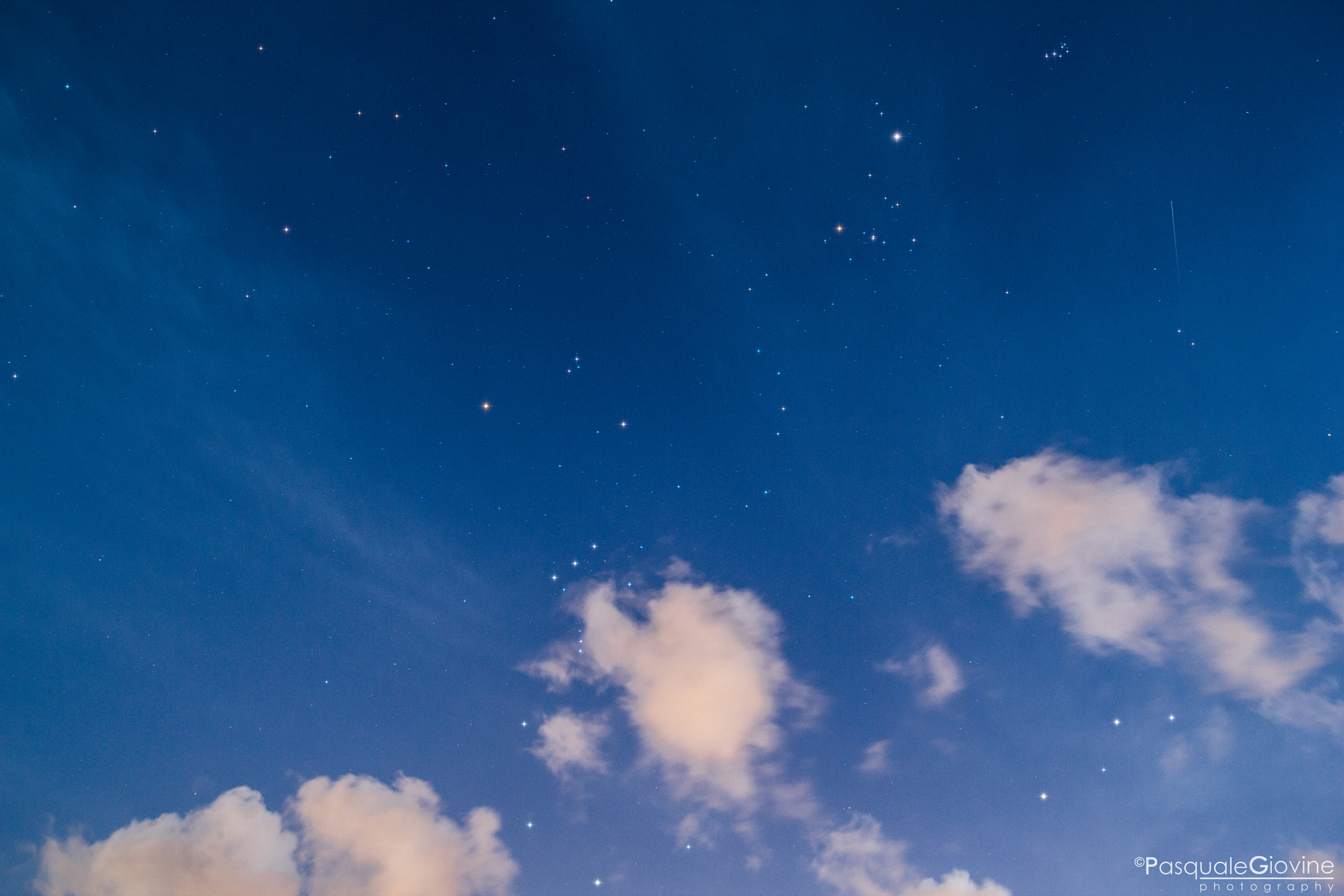 Orion behind the clouds