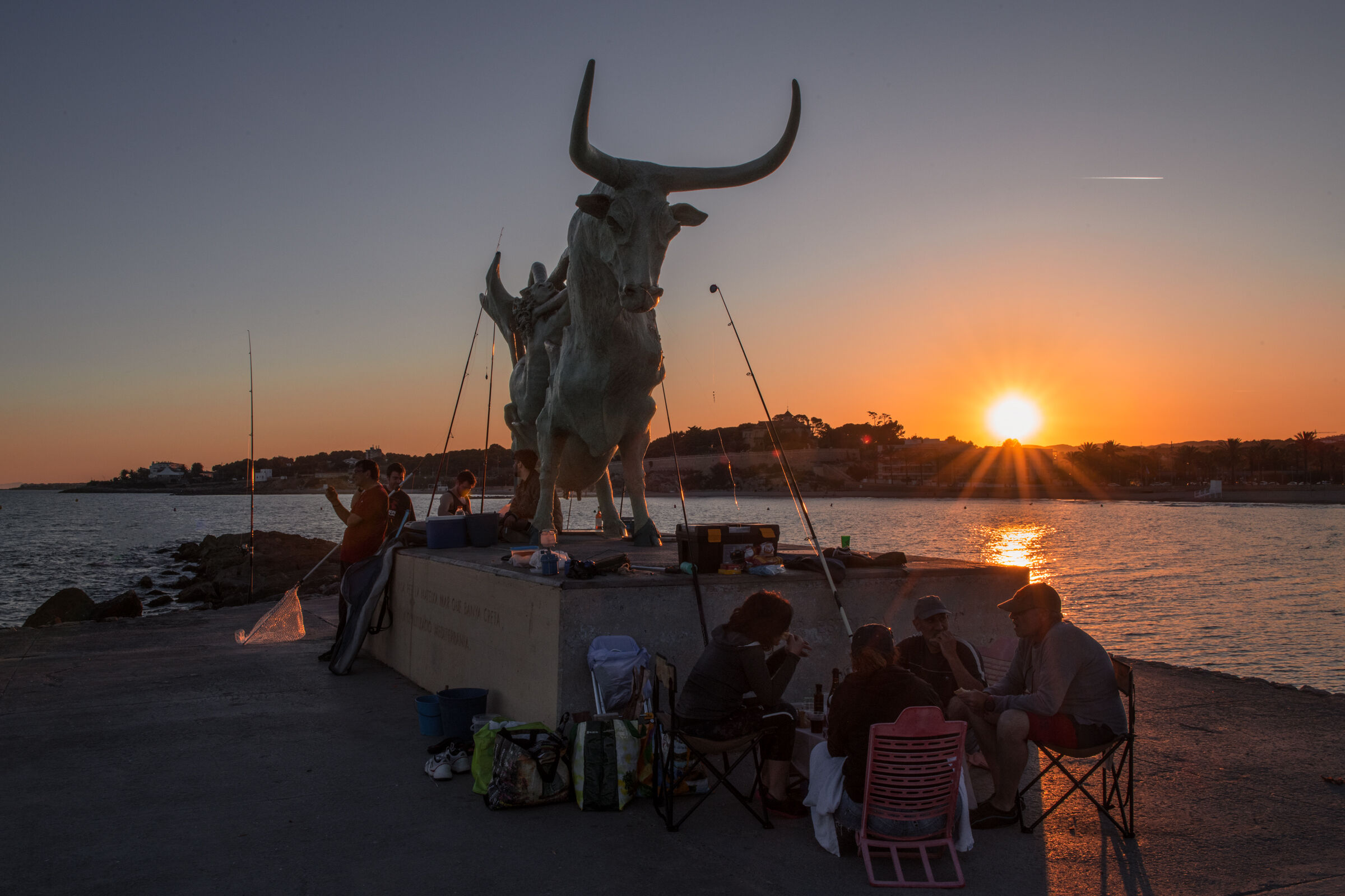 Pescatori al tramonto