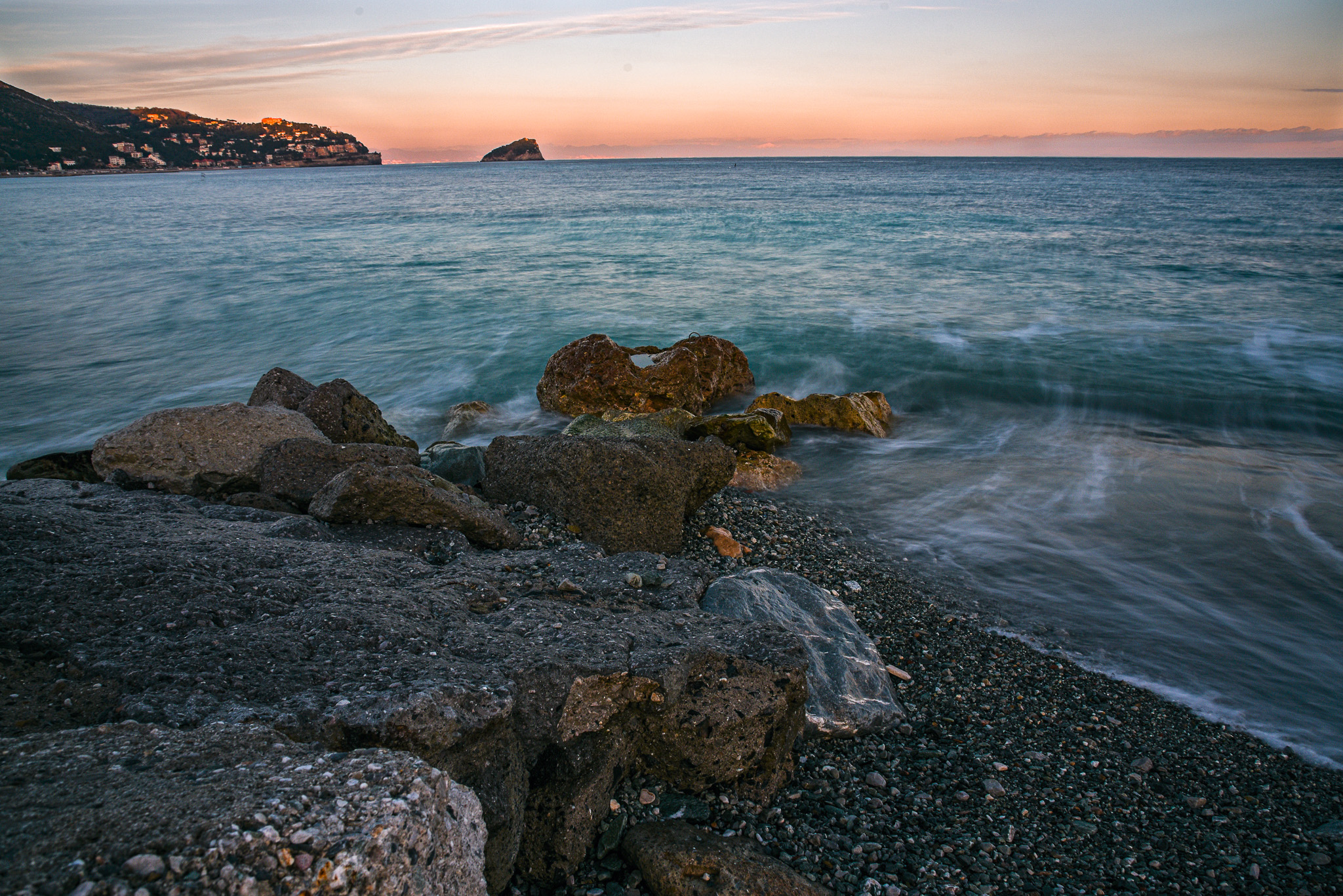 Islet Bergeggi from Spotorno