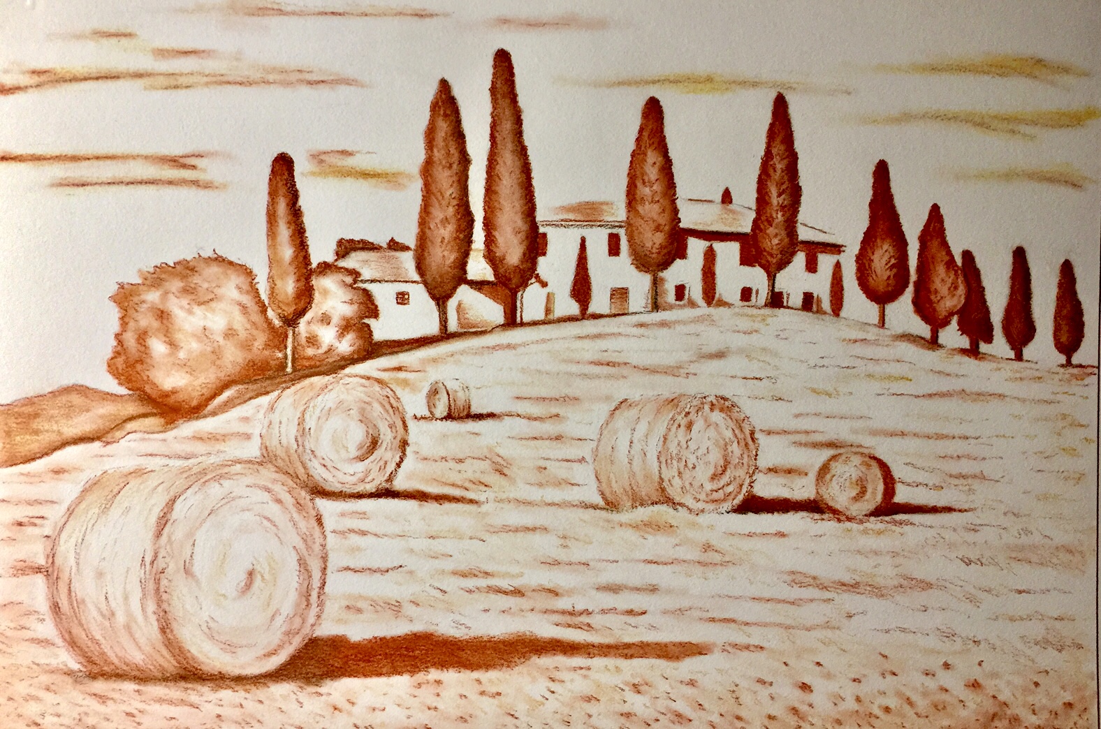 Un mio disegno - Scorcio della Val D'Orcia