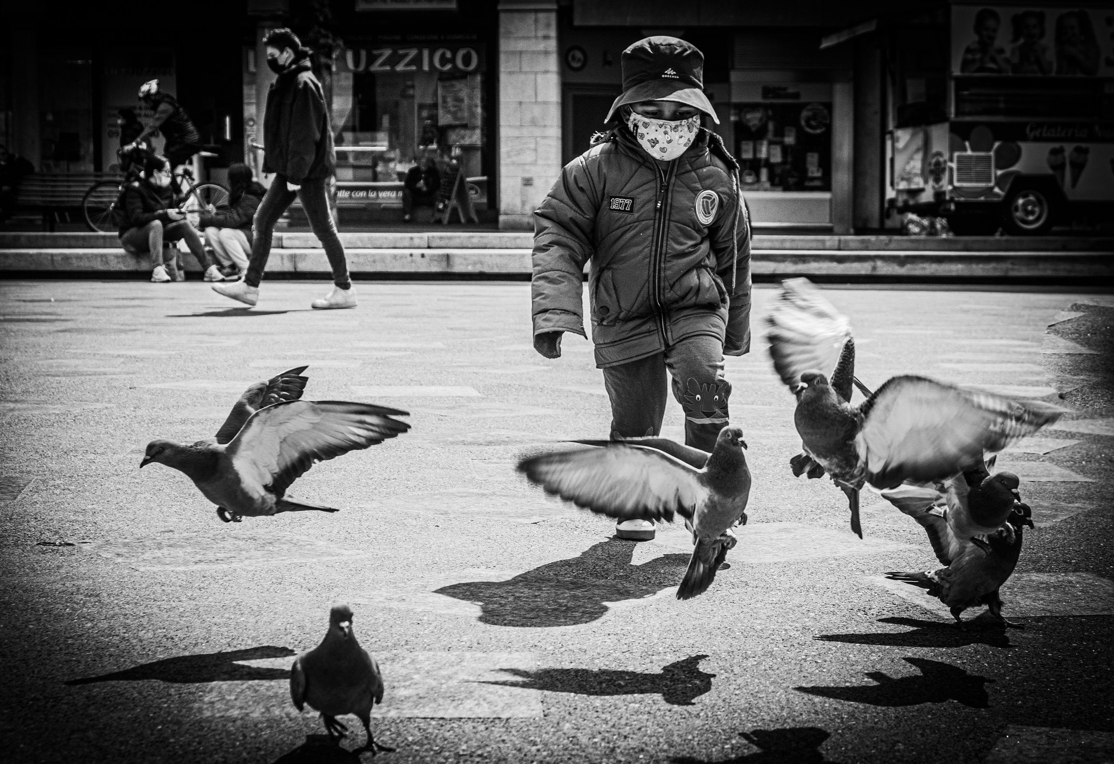 SCARING THE PIGEONS