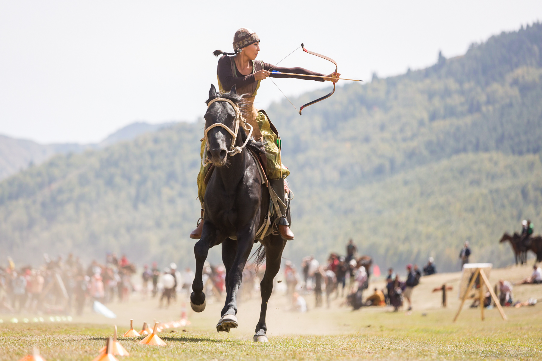 Archery on horseback