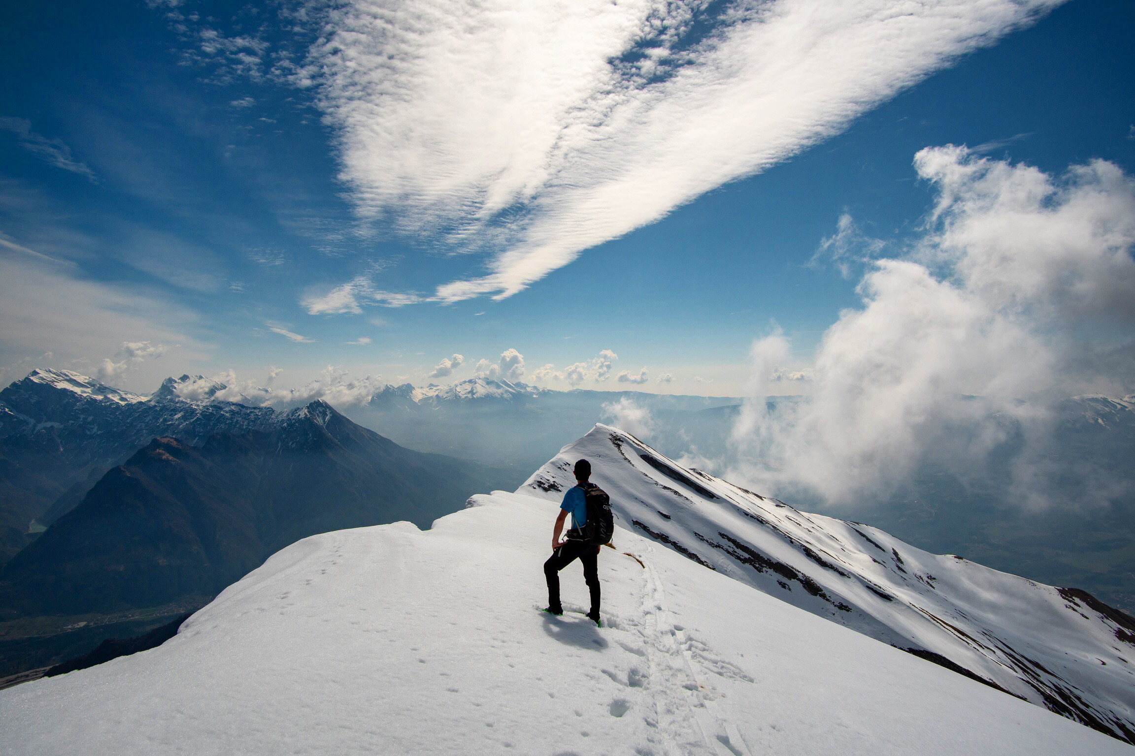 Sulla cima del Monte Serva (bl)