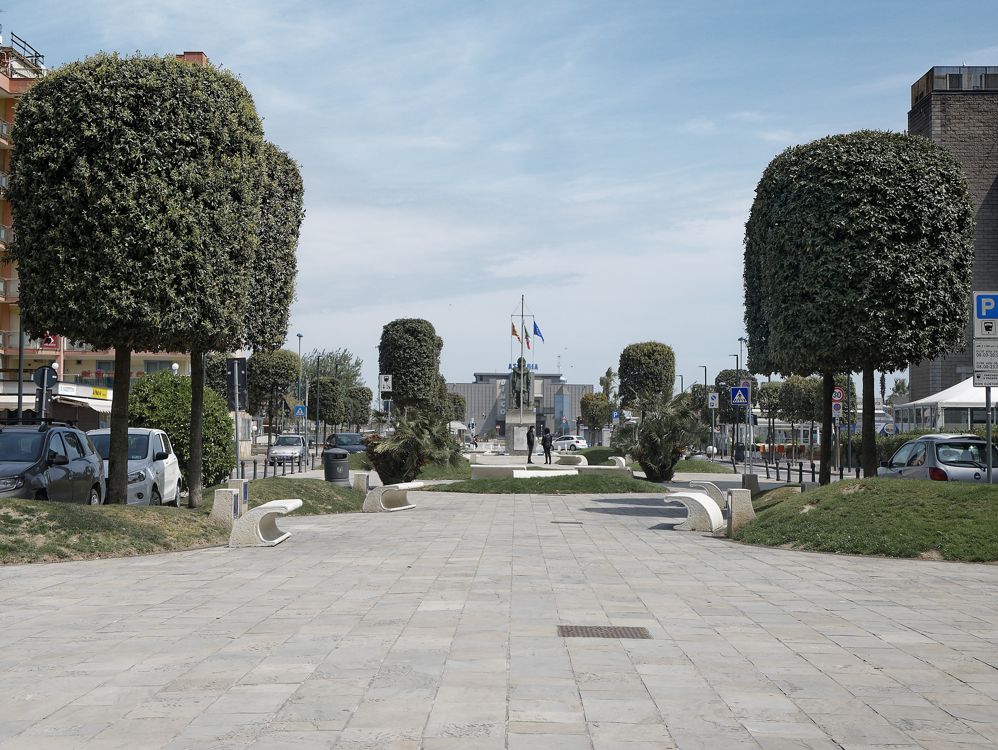 Piazza Italia verso il lungomare - Sottomarina