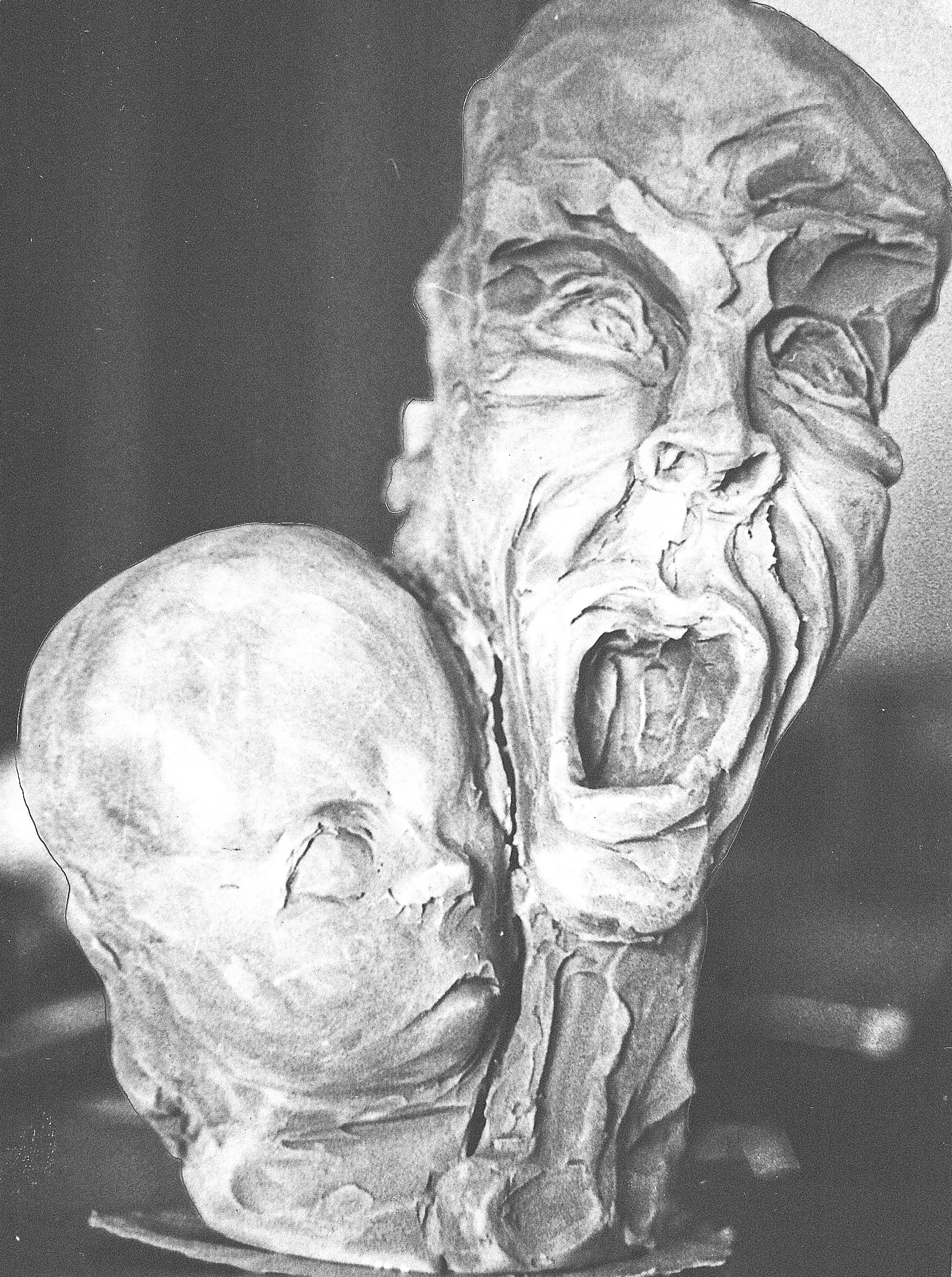 Mother's shout (scultura in argilla)