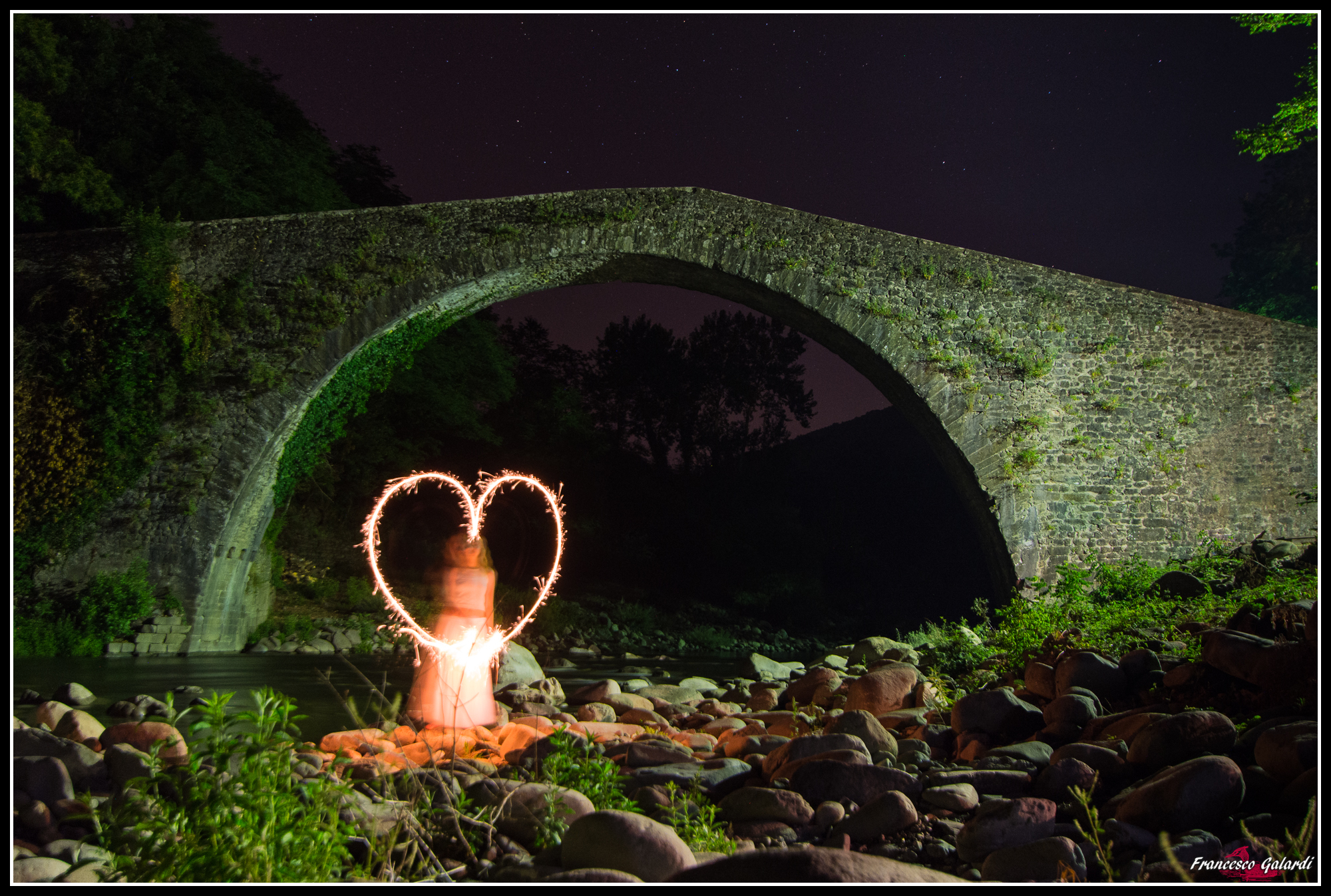Lightpainting al ponte di castruccio