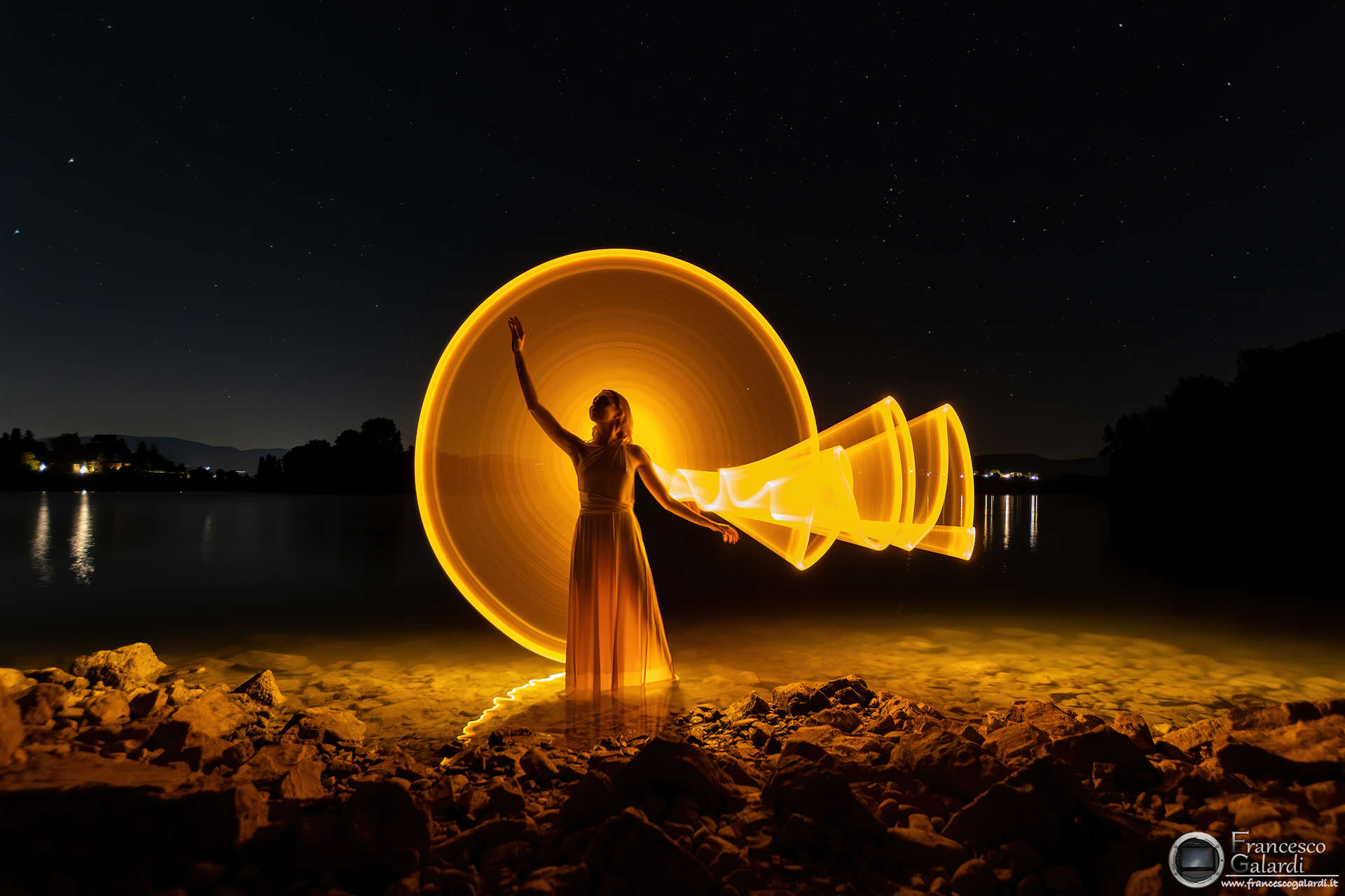 Lightpainting al Lago di Bilancino