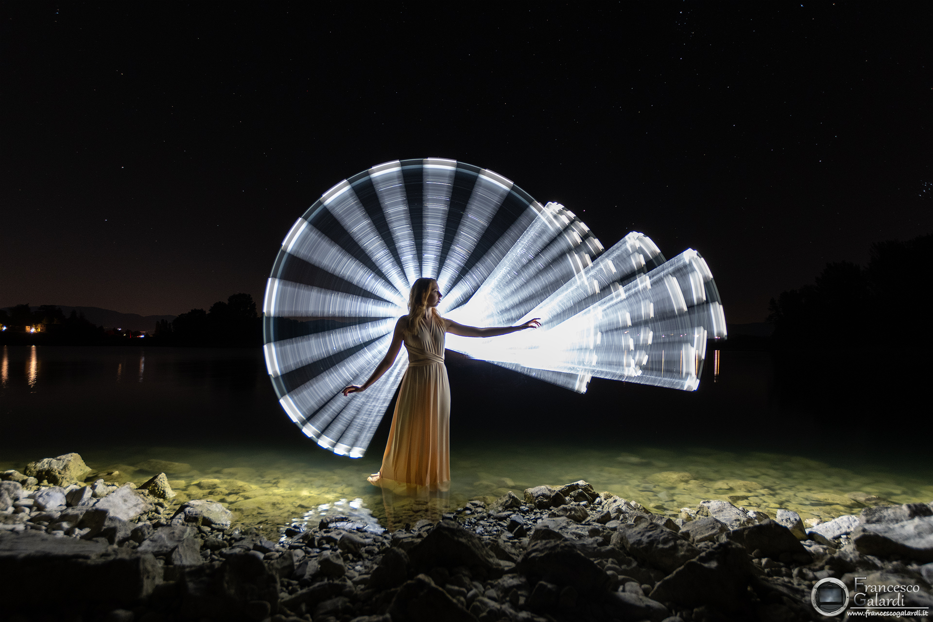Lightpainting al Lago di Bilancino