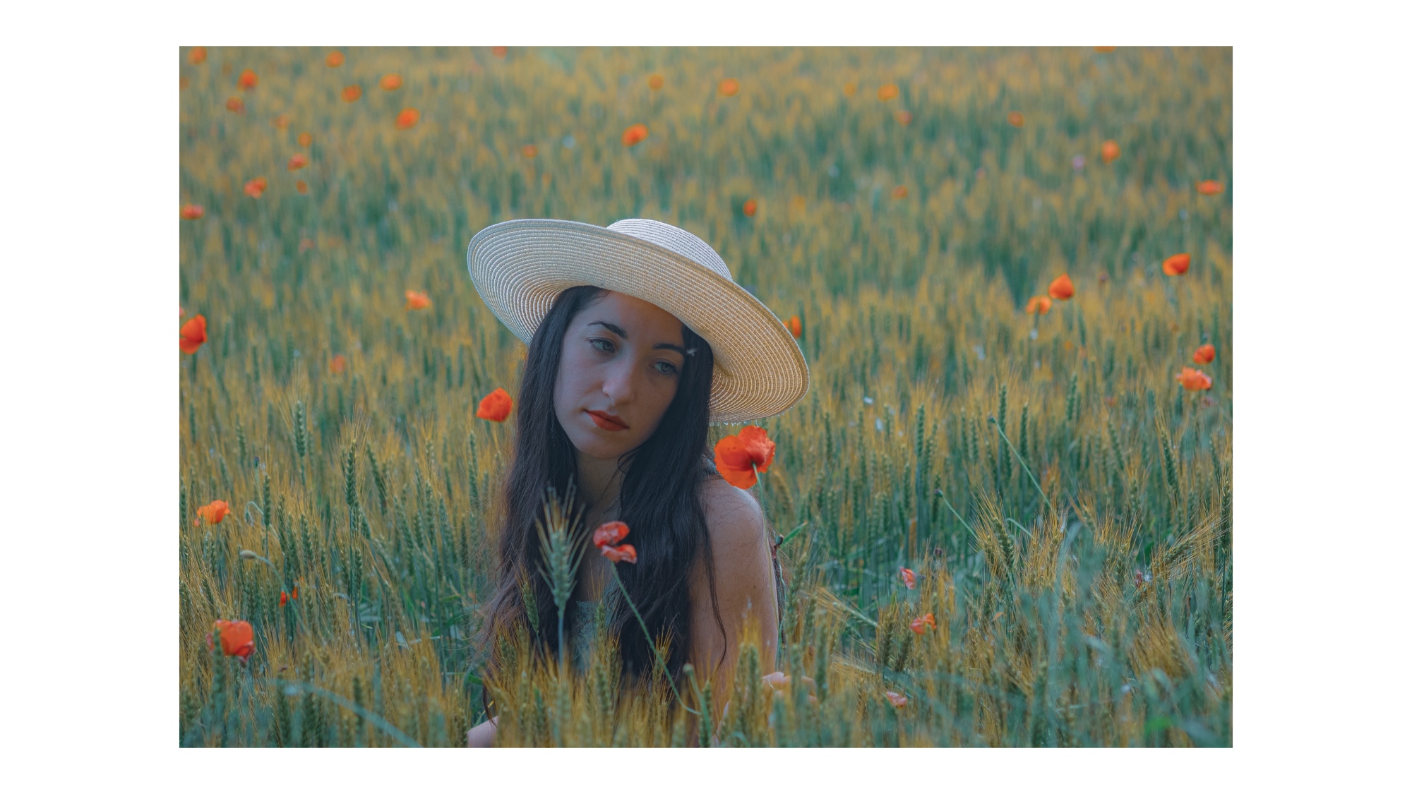 Veronica in poppies