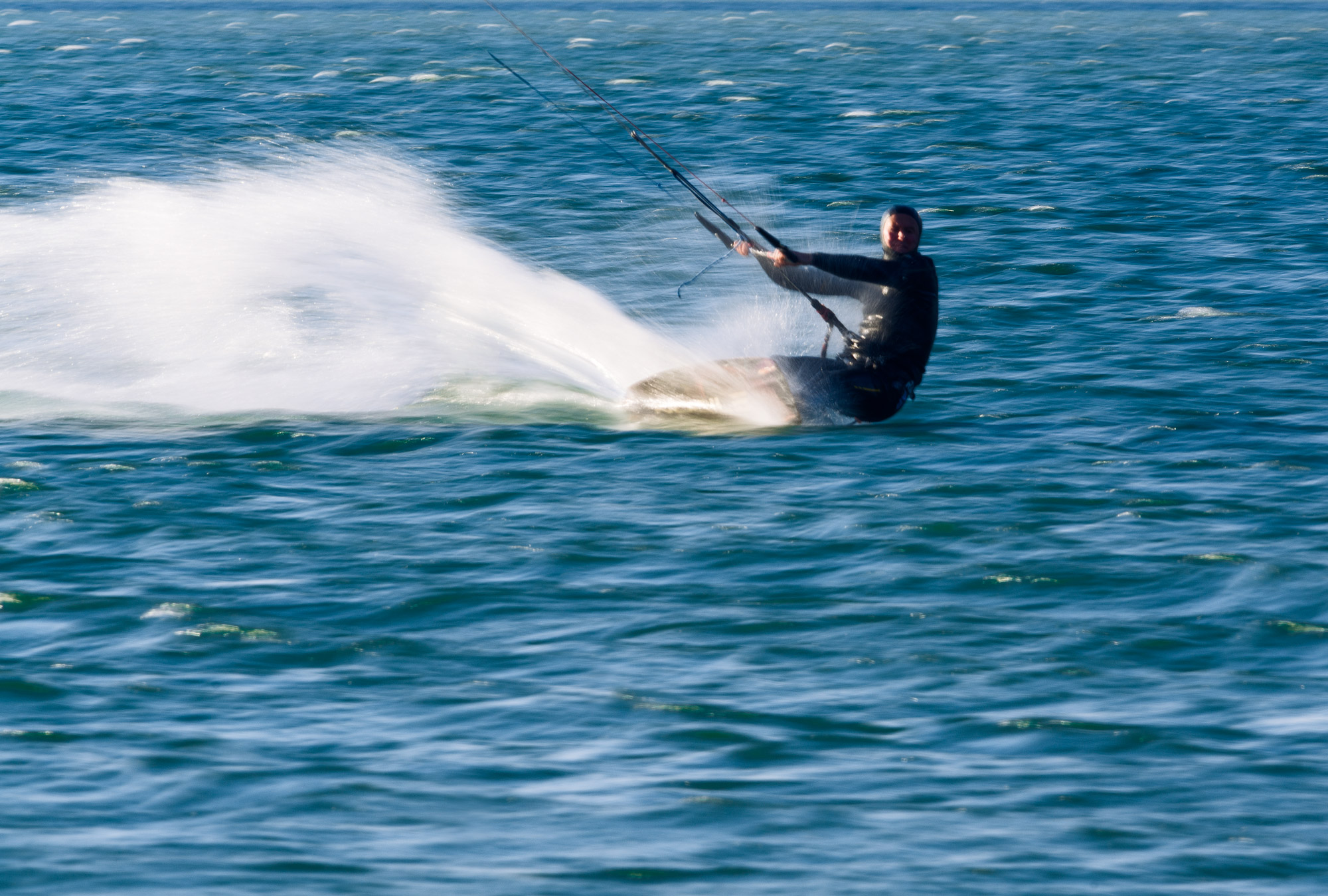 In the middle of the turn