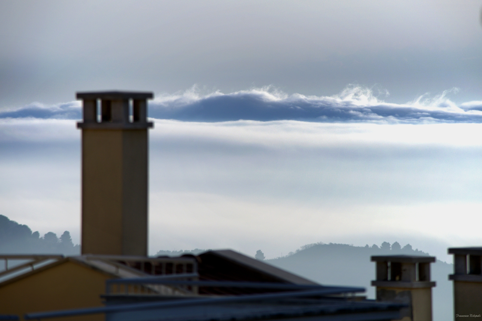 "The fog over the sea"