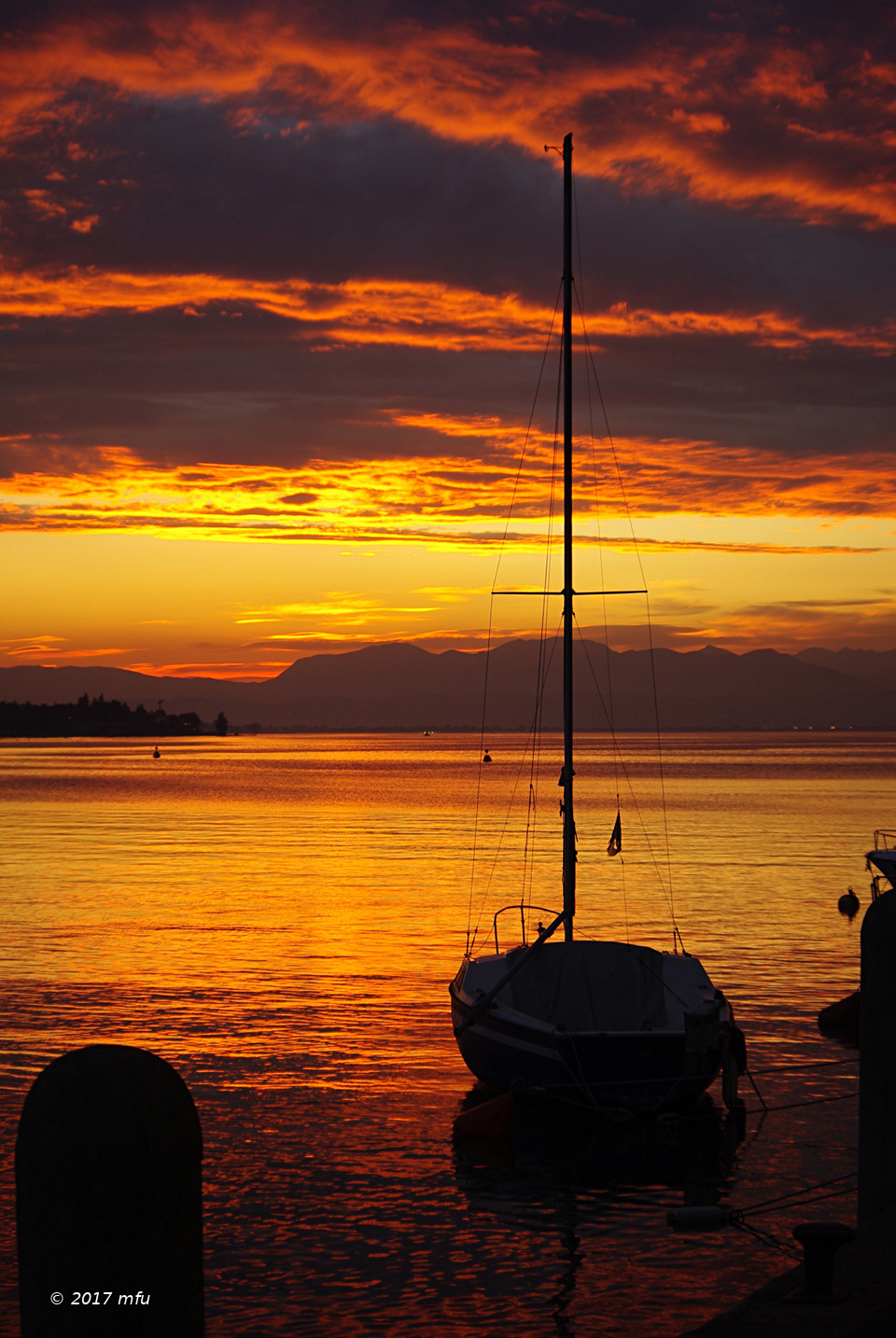 Sunset in Peschiera del Garda
