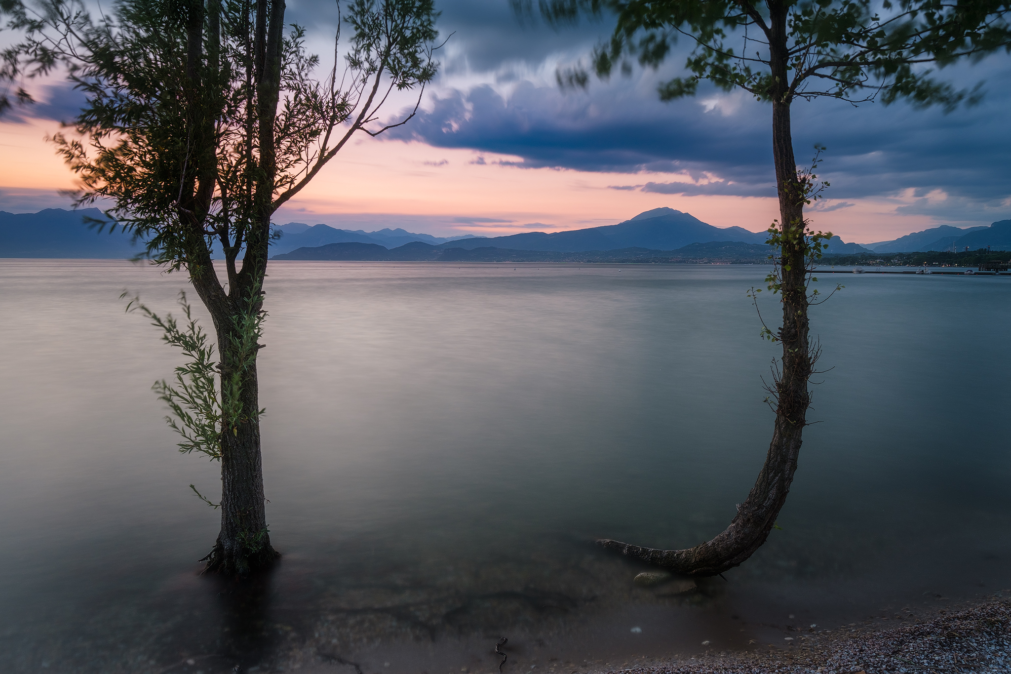 Lago di Garda lunga esposizione