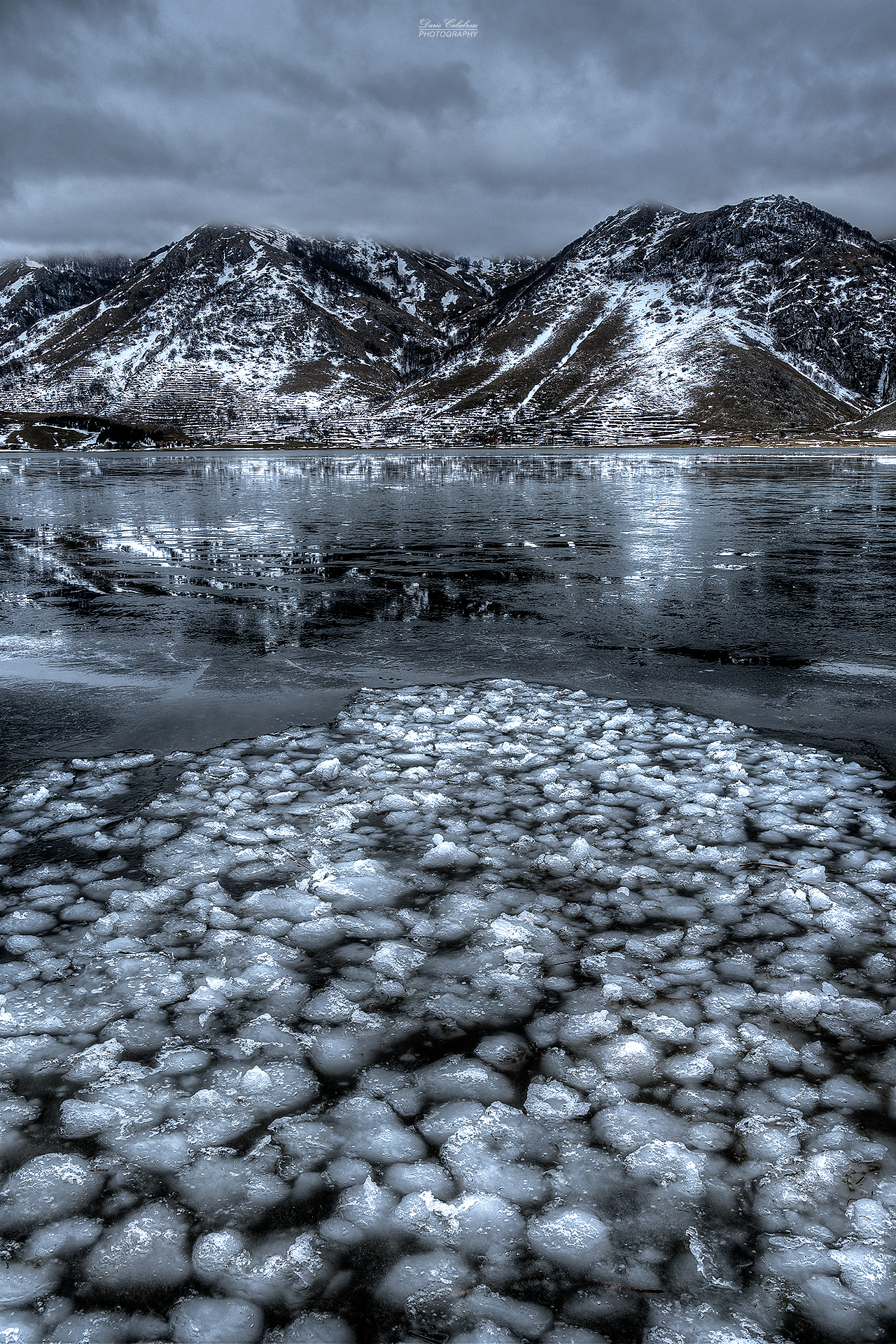 Frozen lake