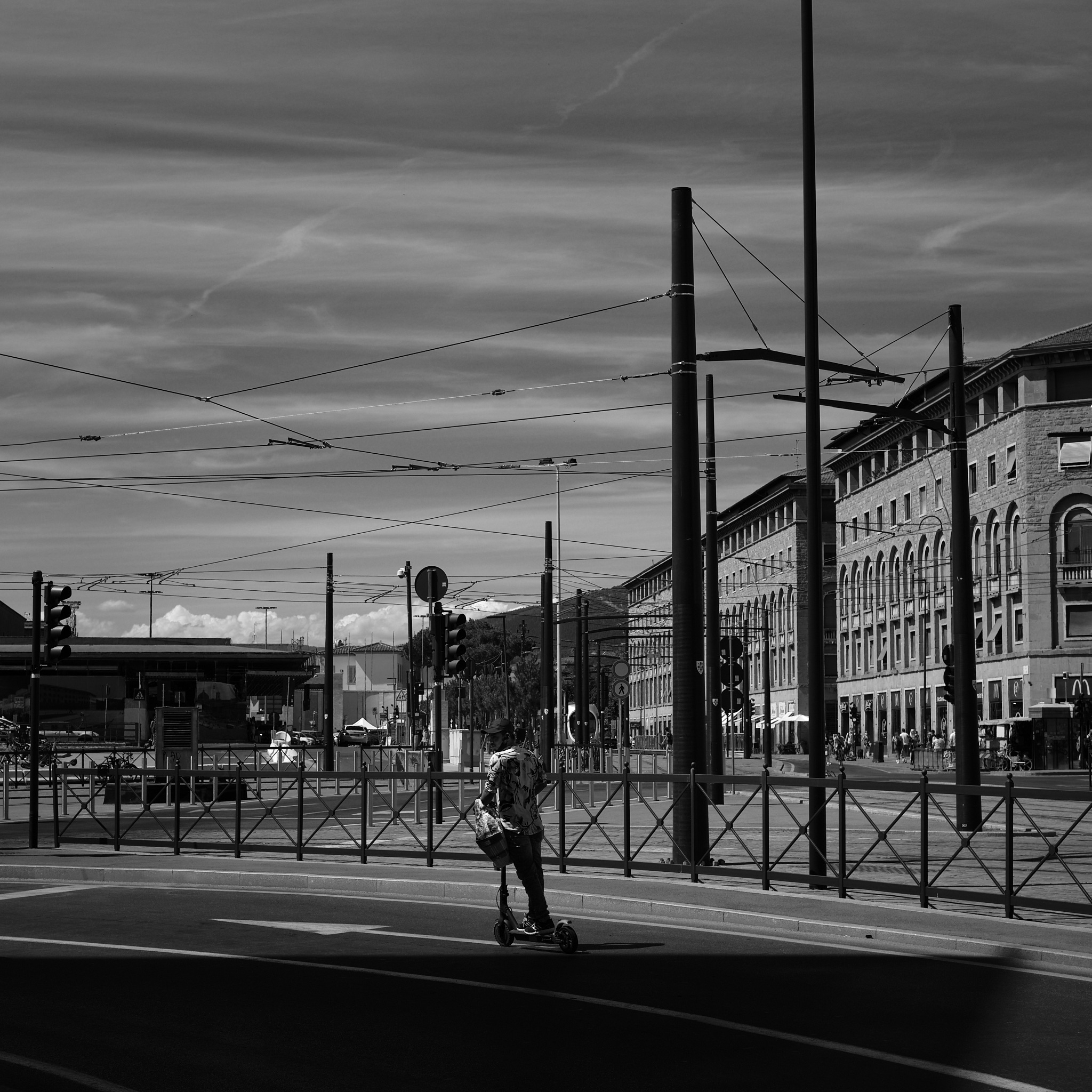 In monopattino a Firenze