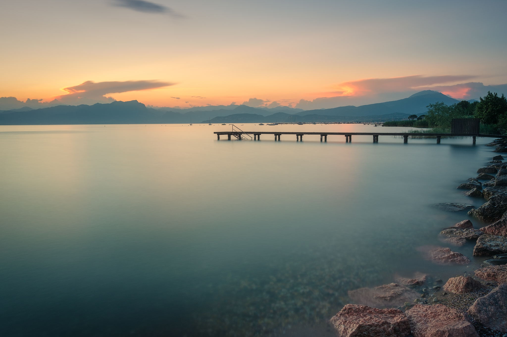 Lago di Garda lunga esposizione