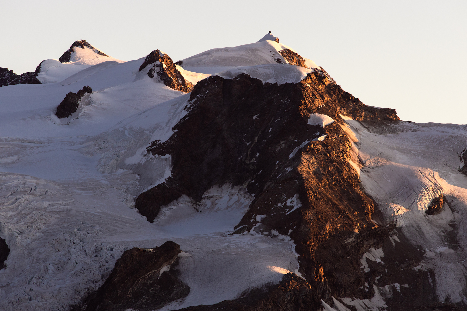 Capanna Margherita at sunrise