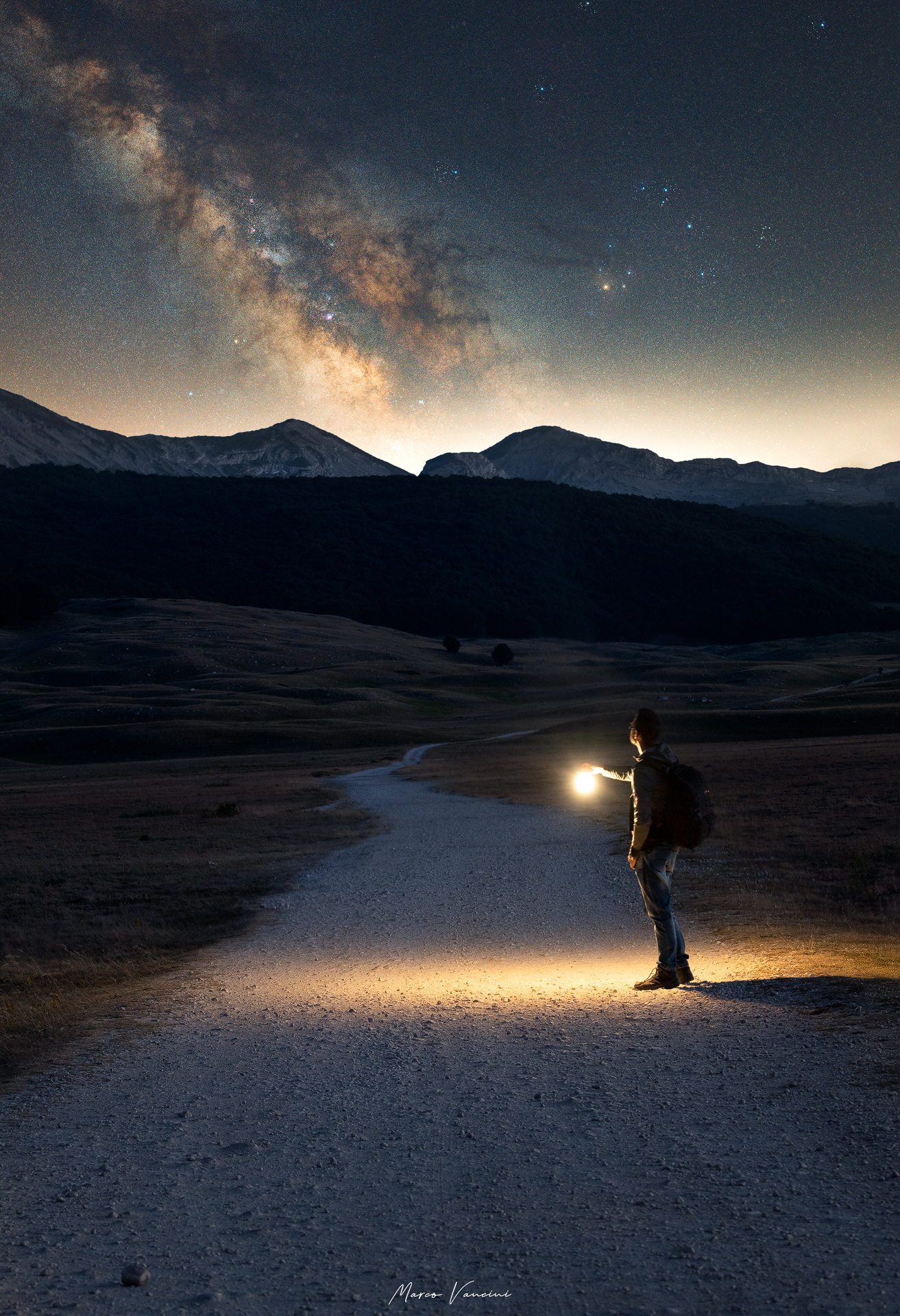 Walking under the stars